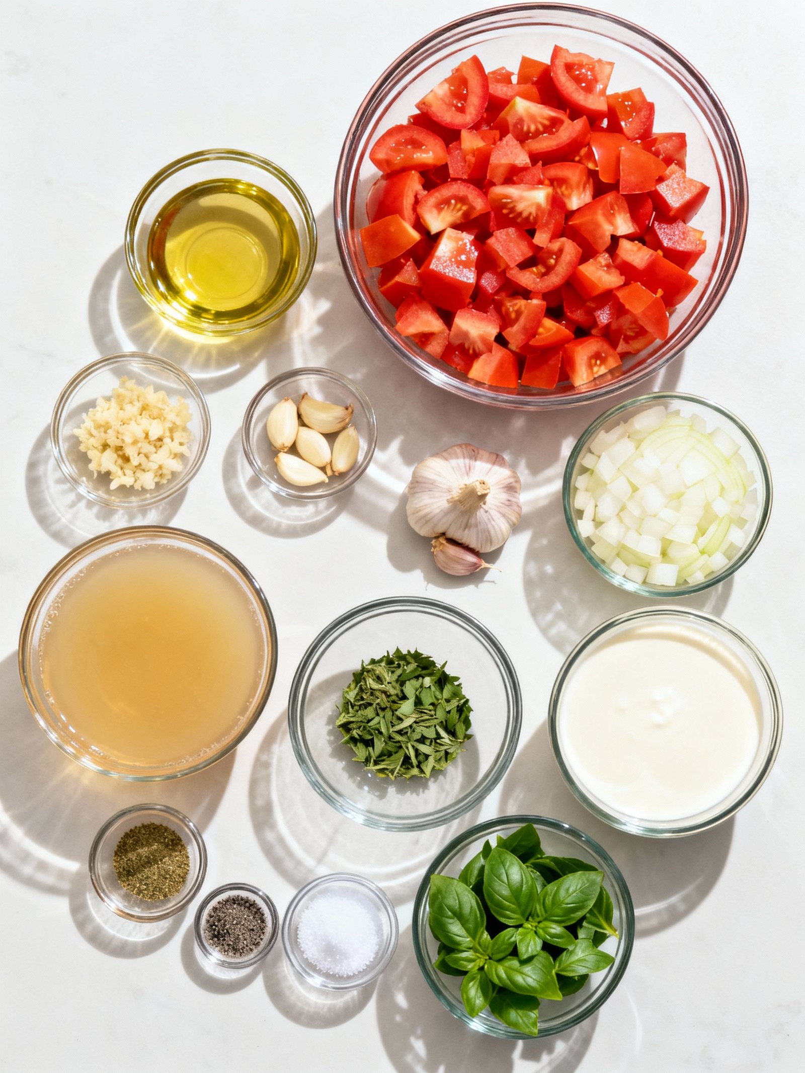 Roasted Tomato Basil Soup ingredients