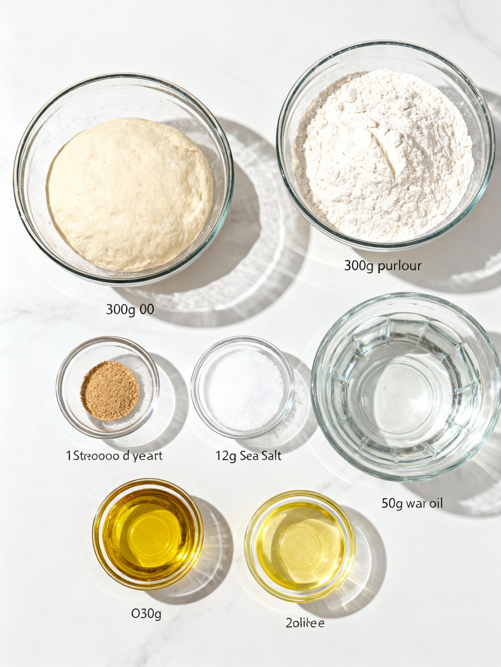 Same day dough recipe. Details in the description. #pizza #tutorial ingredients