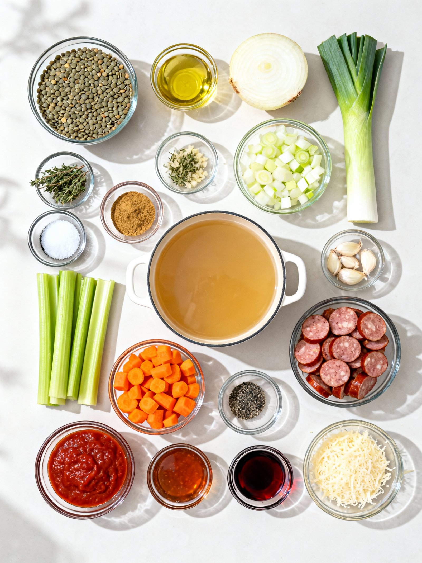 Sausage Lentil Soup ingredients