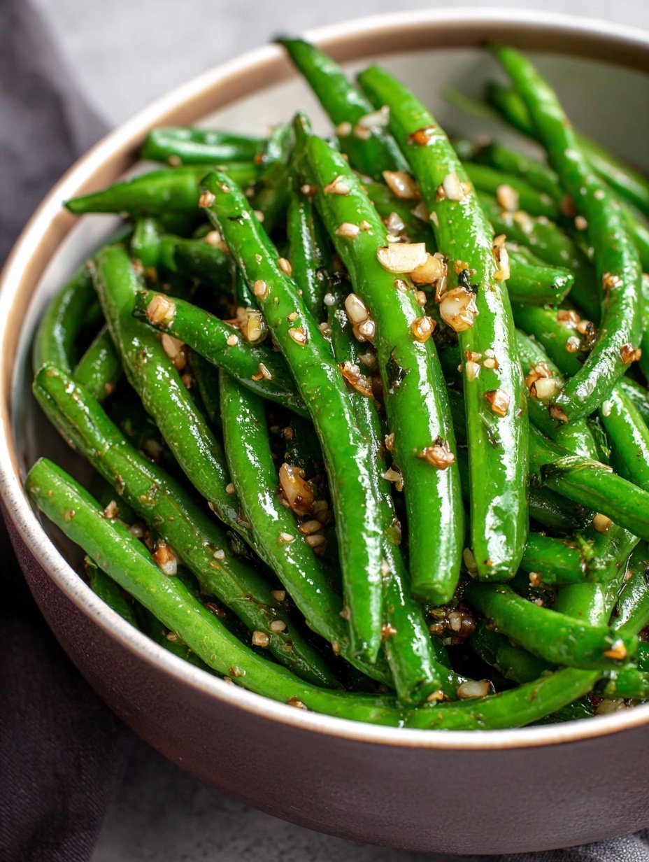 Sautéed Garlic Green Beans finished