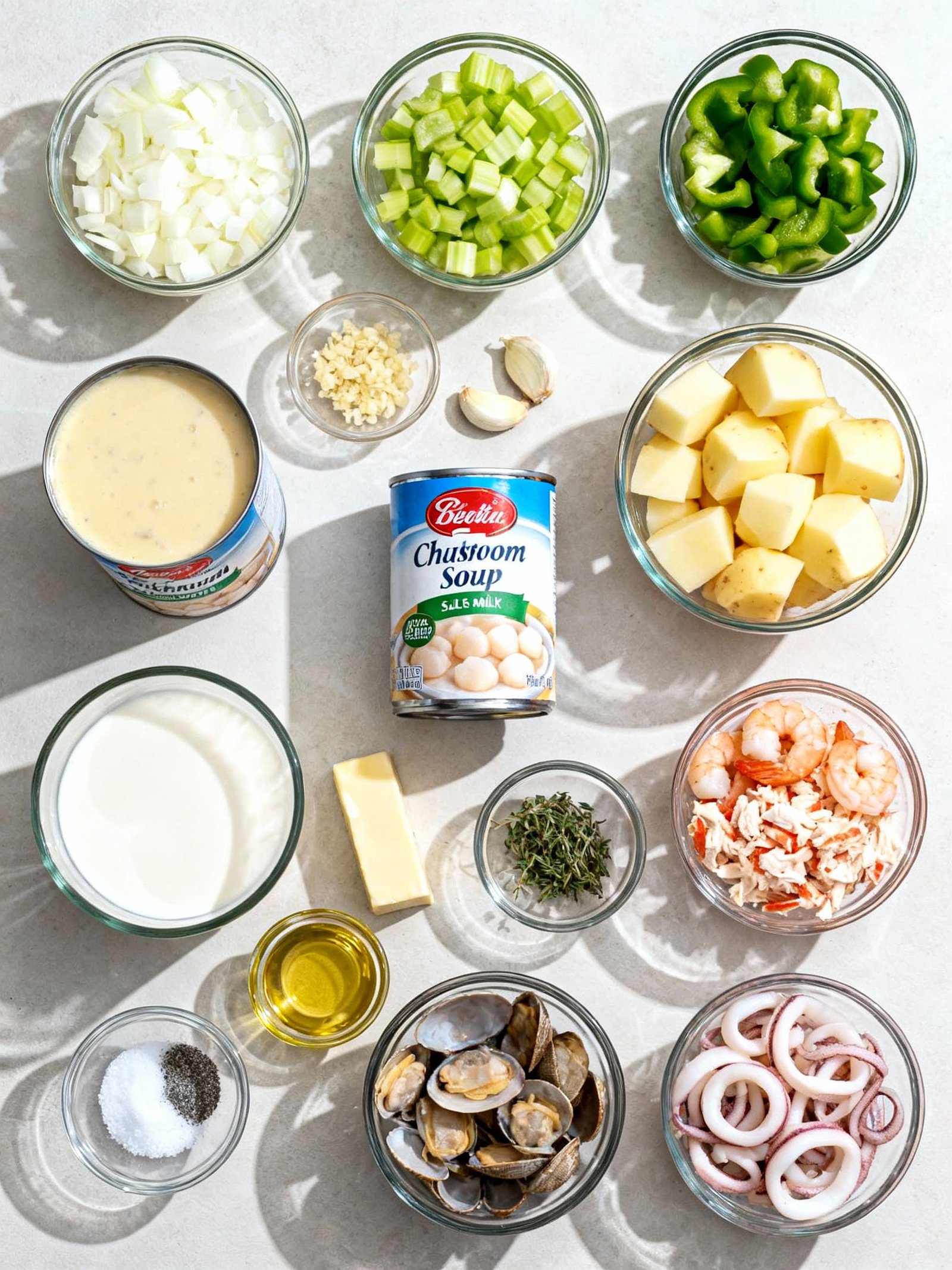 Recipe Title: Seafood Chowder ingredients