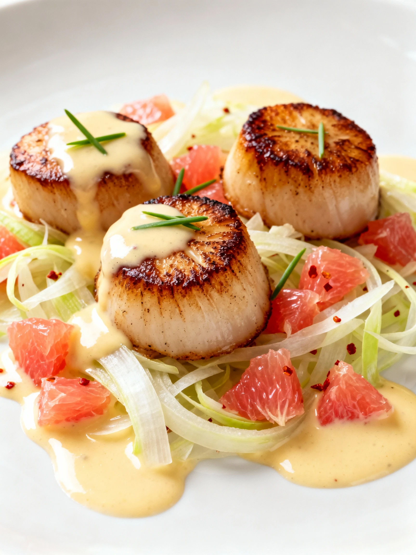 Seared Scallops finished