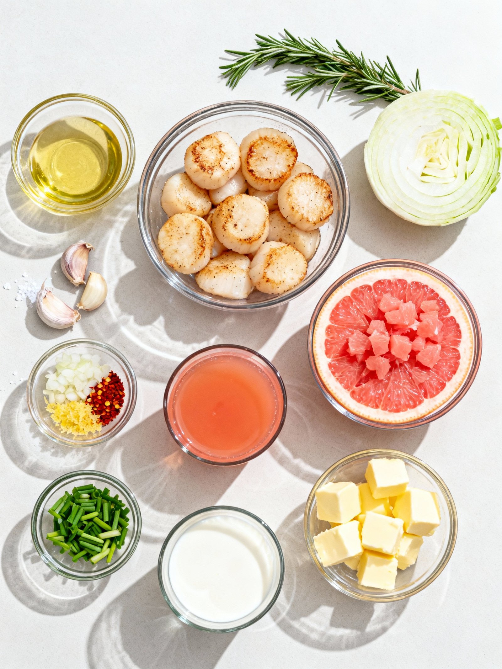Seared Scallops ingredients
