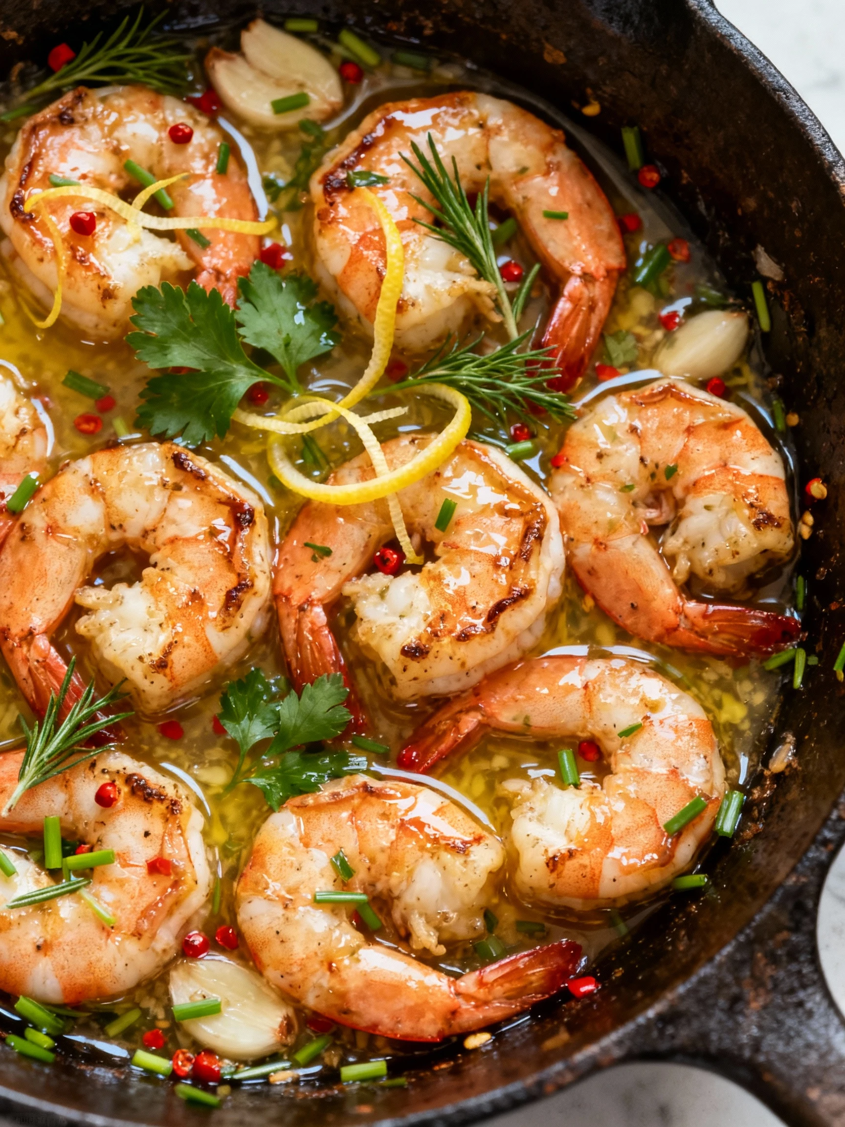 Shrimp Scampi finished