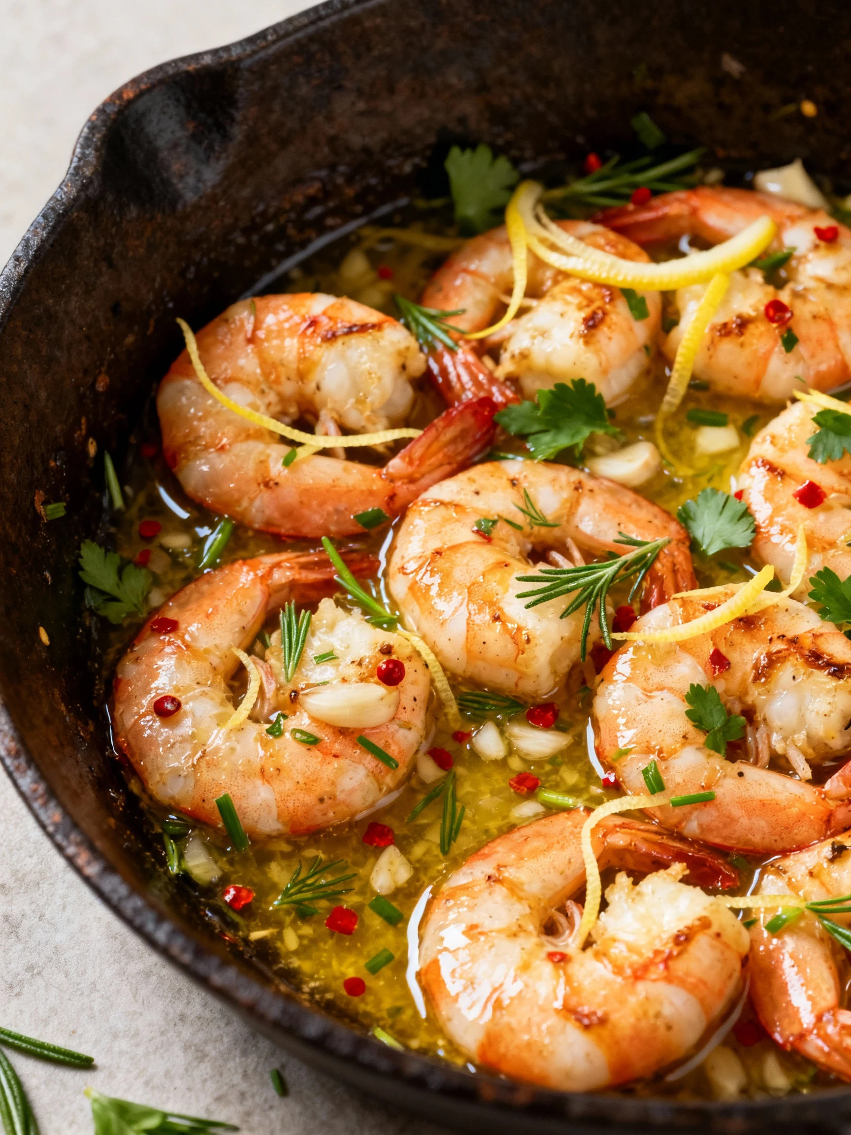 Shrimp Scampi finished