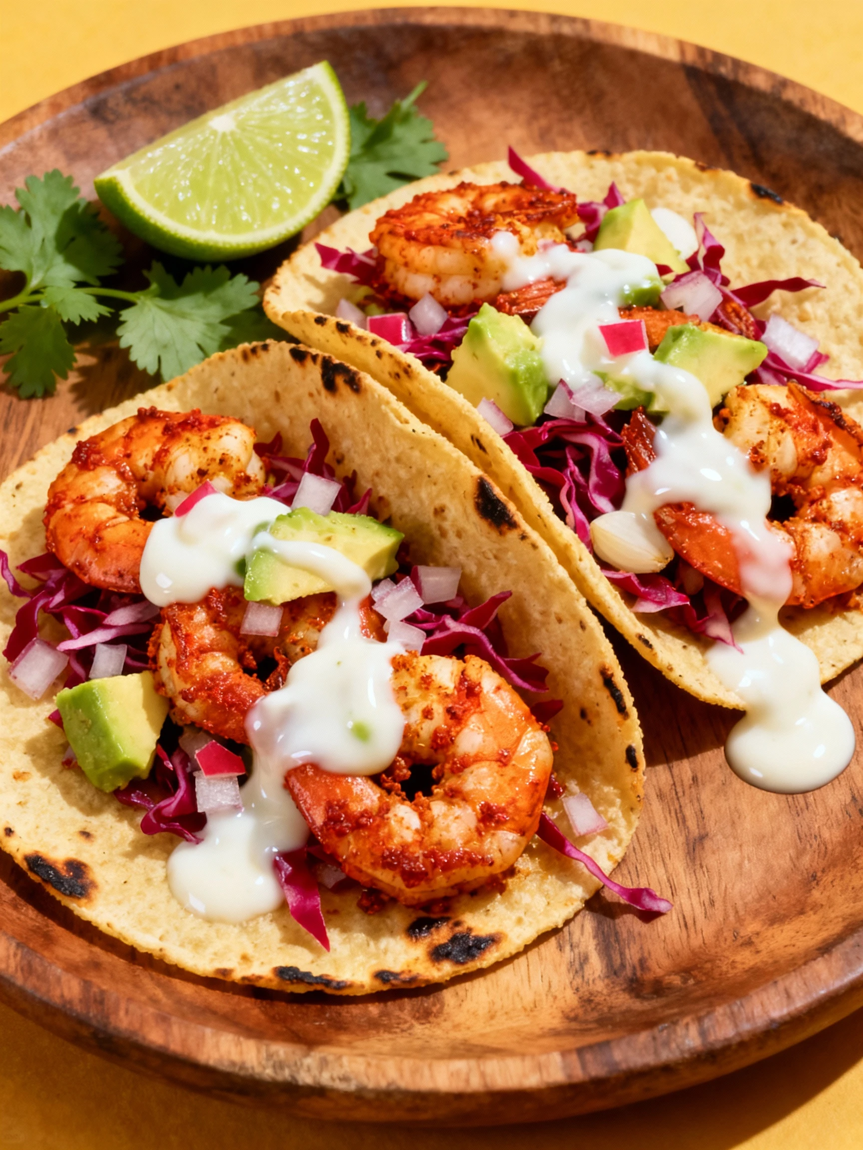 Shrimp Tacos finished