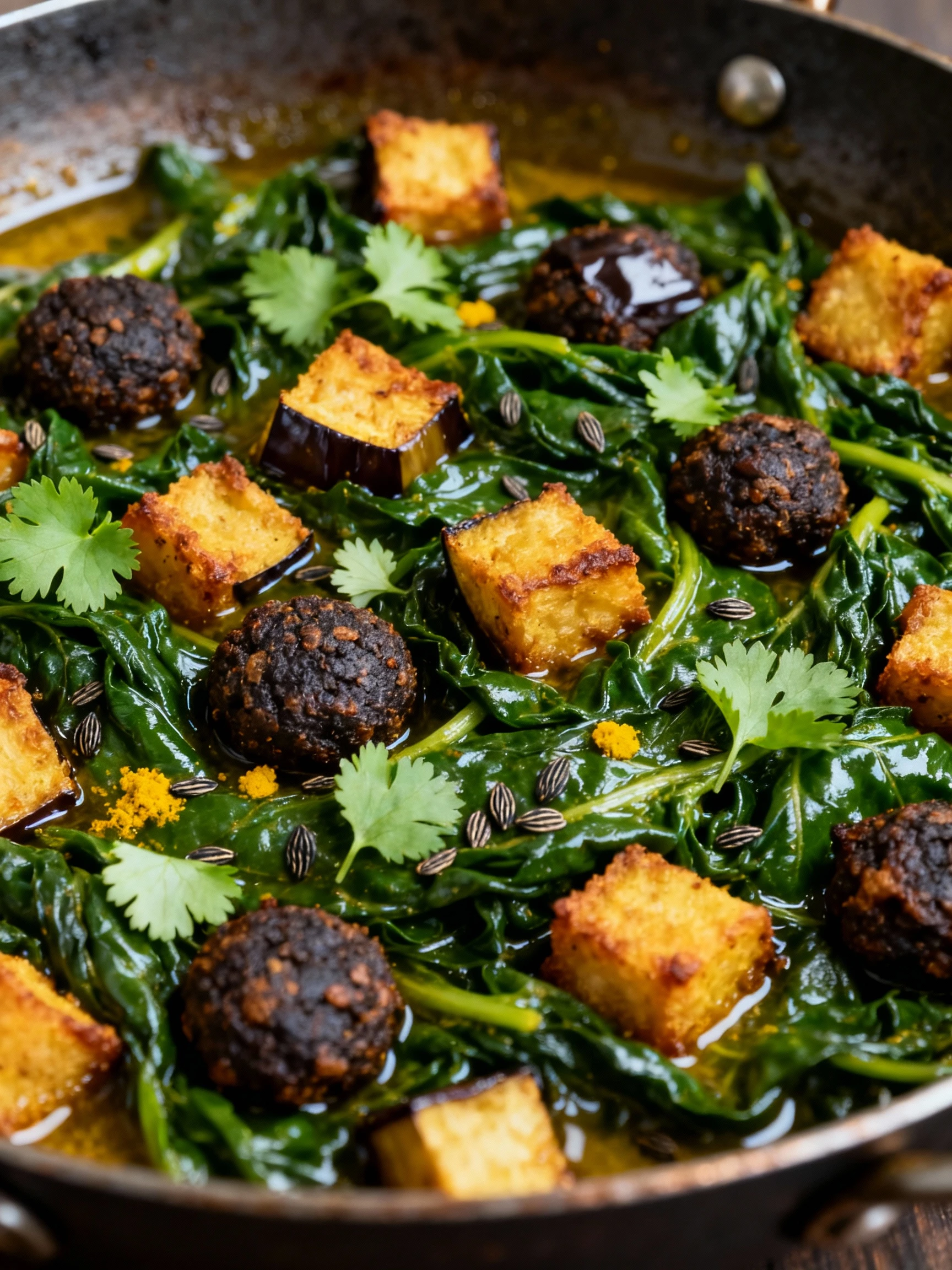 Simple Shak Bhaja | Bengali Lunch Greens Fry 🍃#shorts #cooking #recipe finished