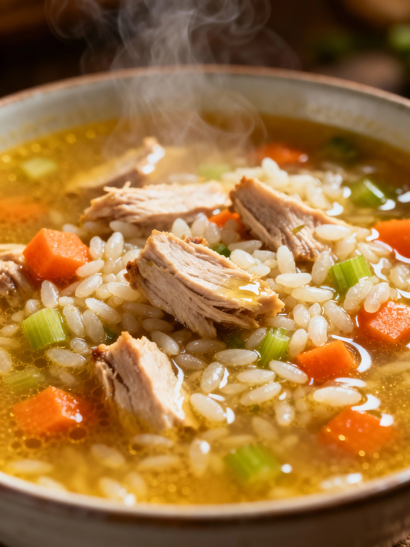 Turkey and Rice Soup finished