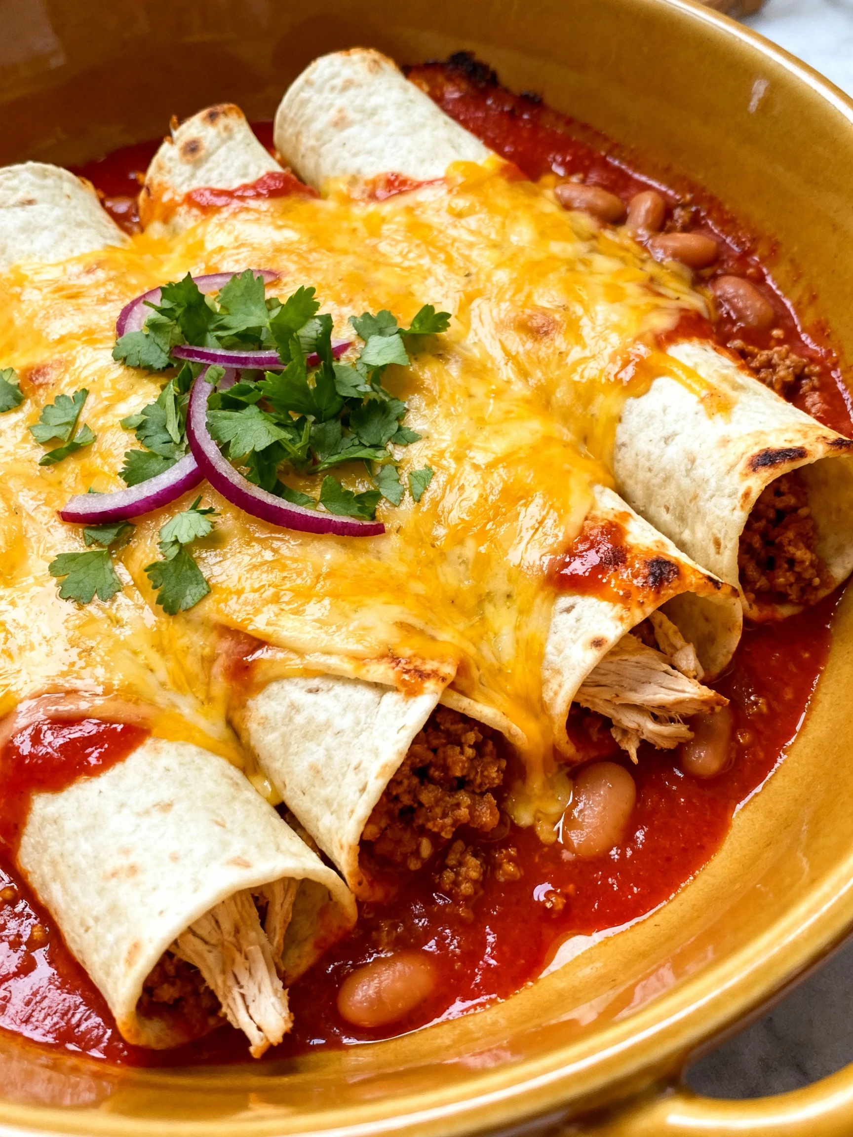 Turkey Enchiladas finished
