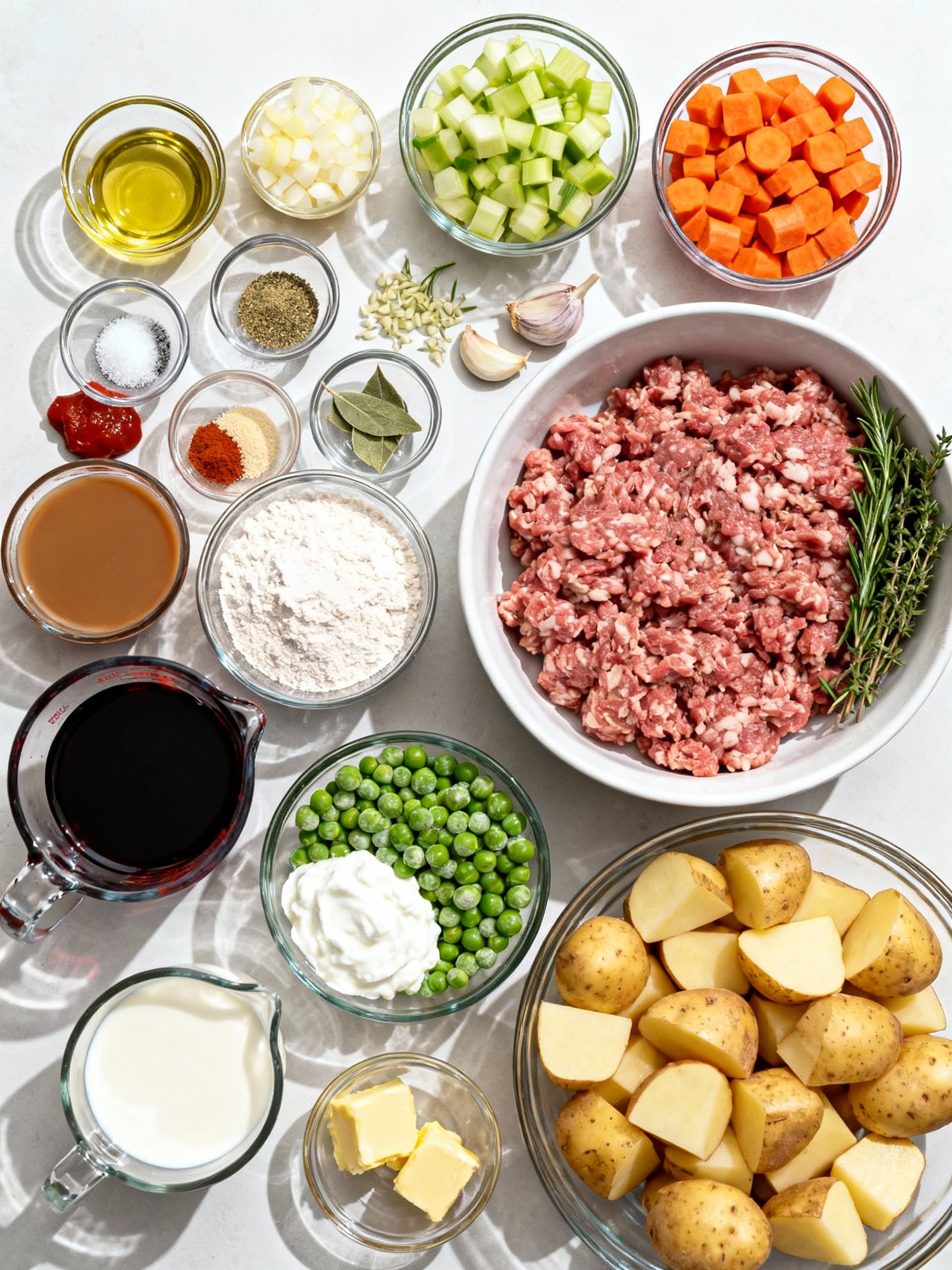 Turkey Shepherd's Pie ingredients