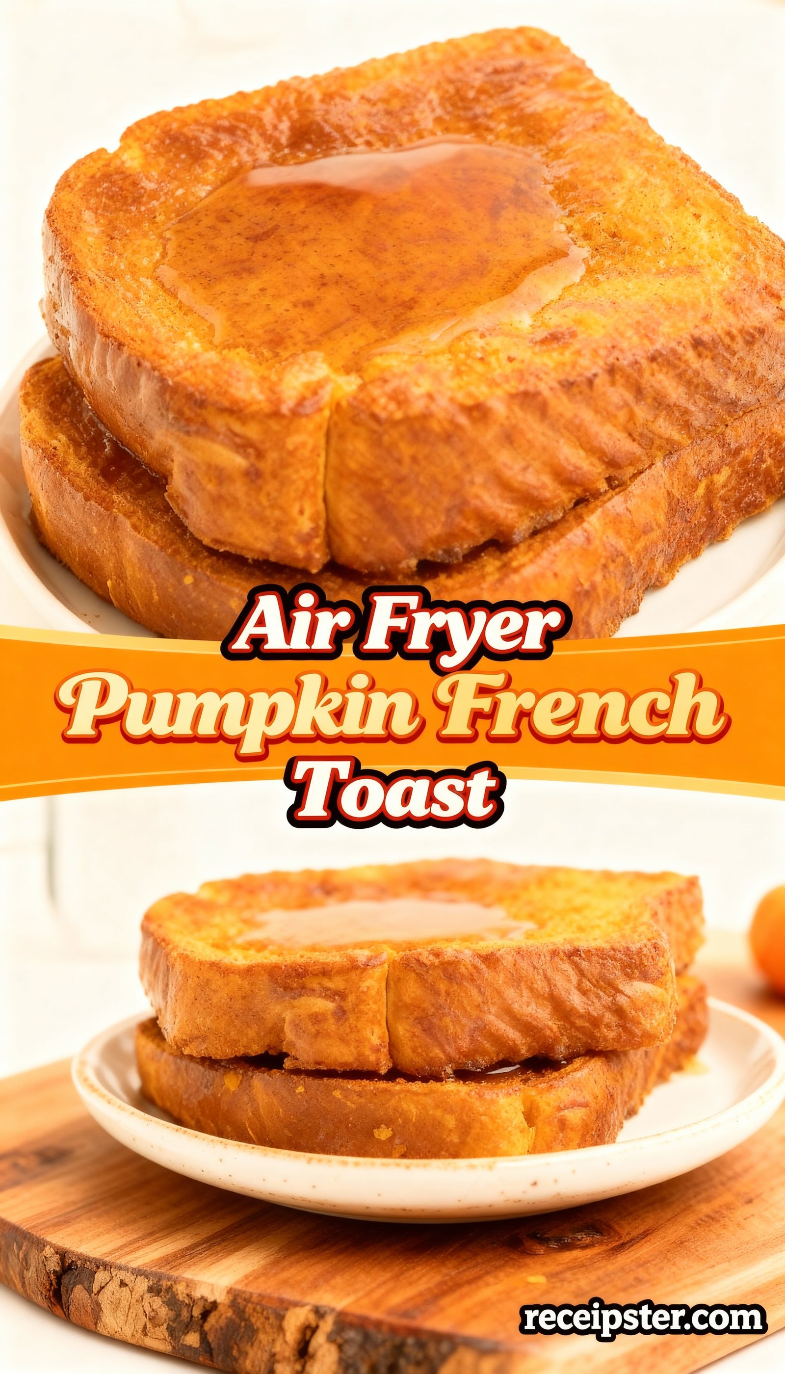 Air Fryer Pumpkin French Toast finished