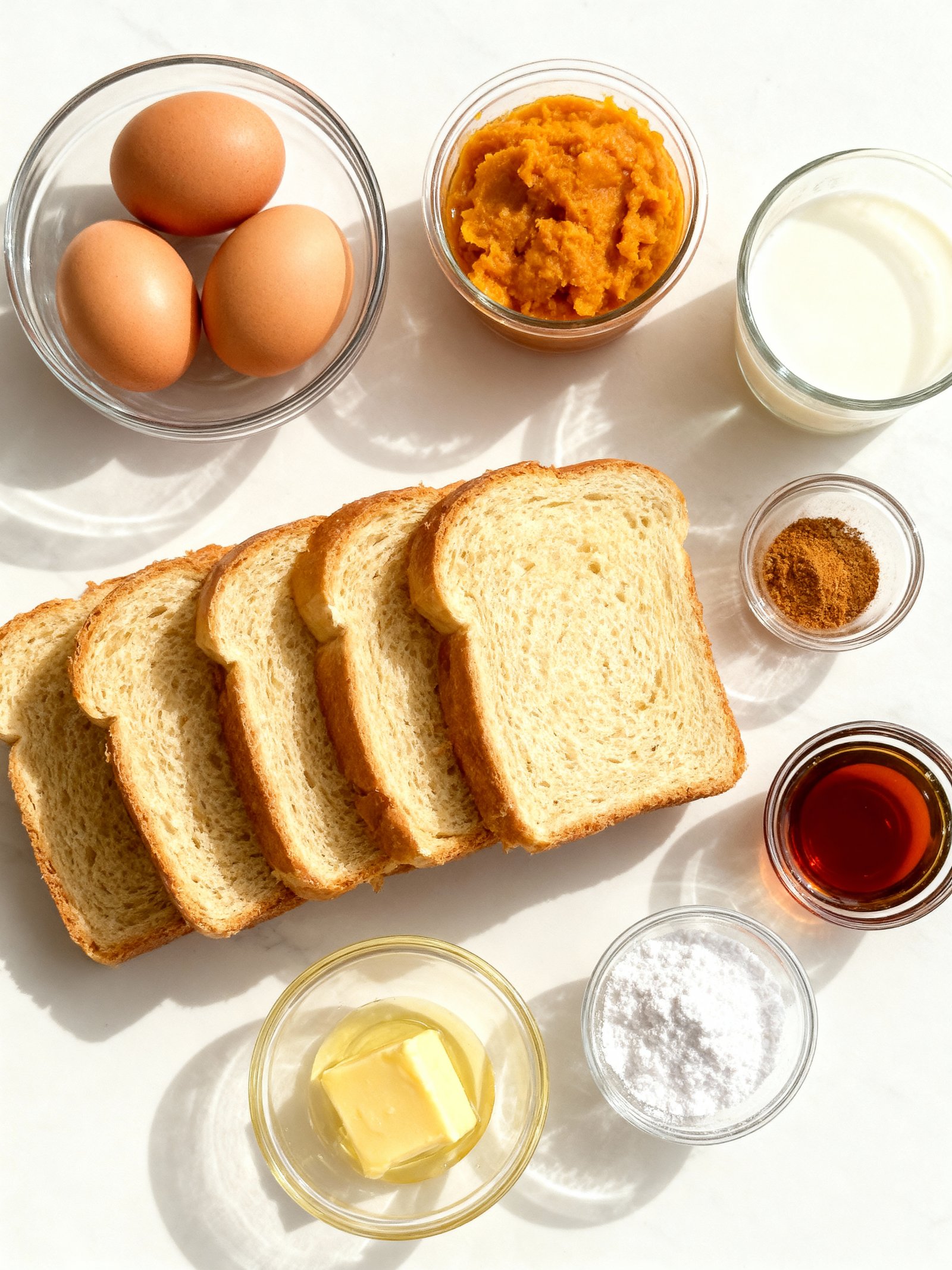 Air Fryer Pumpkin French Toast ingredients