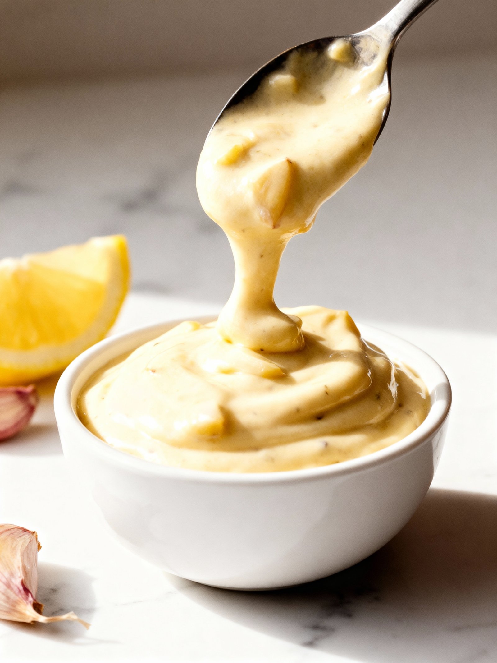 Authentic Garlic Aioli finished