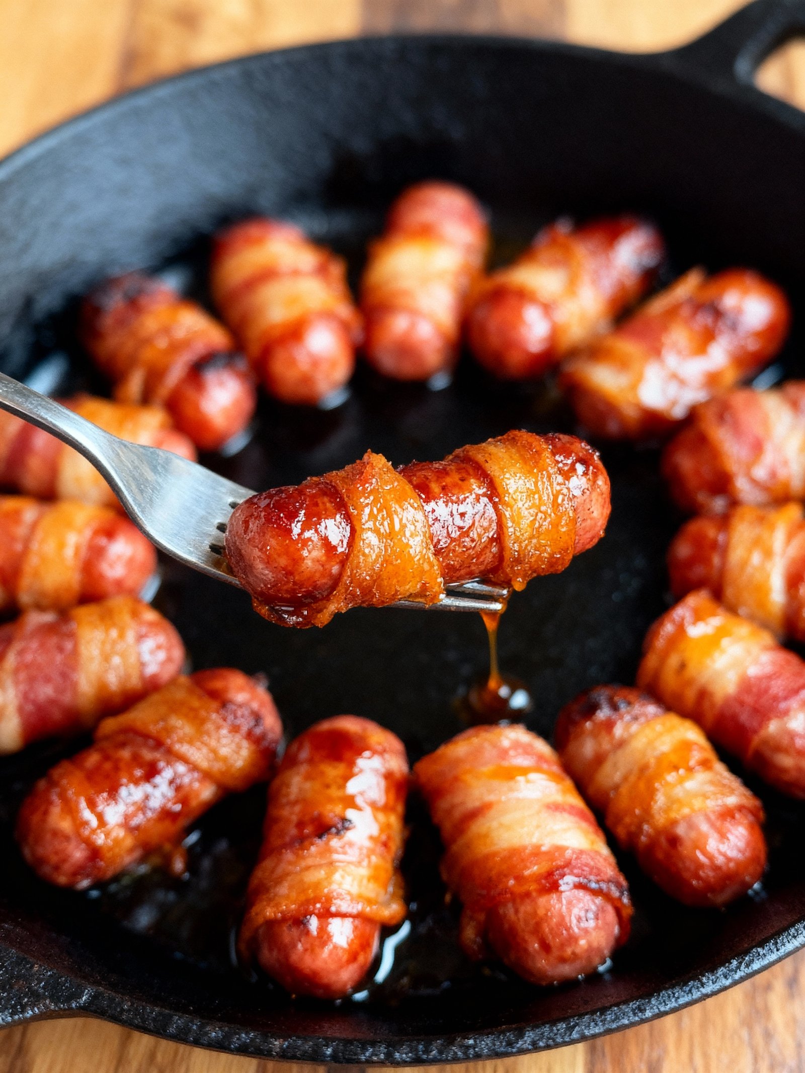 Bacon Wrapped Little Smokies finished