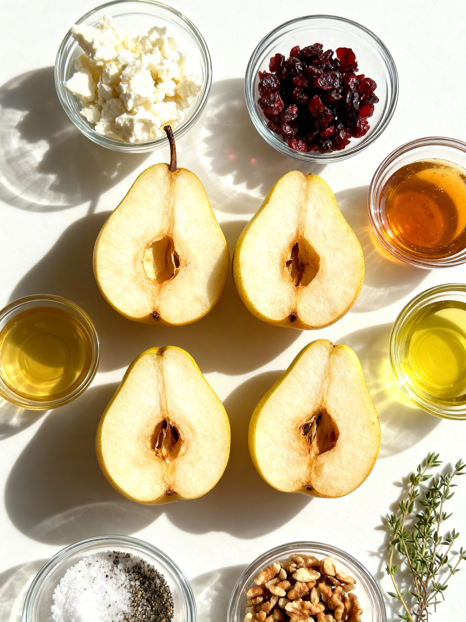 Baked Pears with Feta ingredients