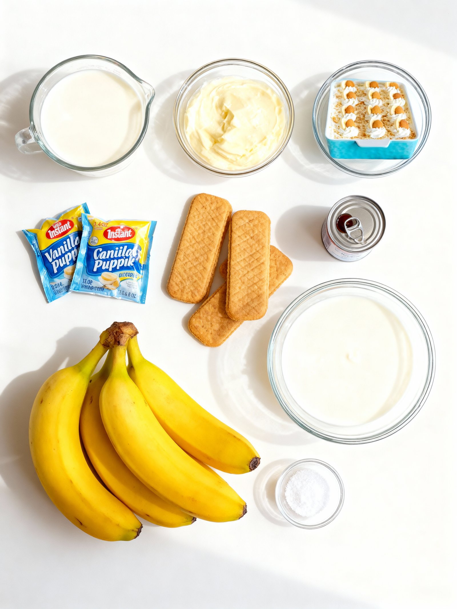 Banana Pudding ingredients