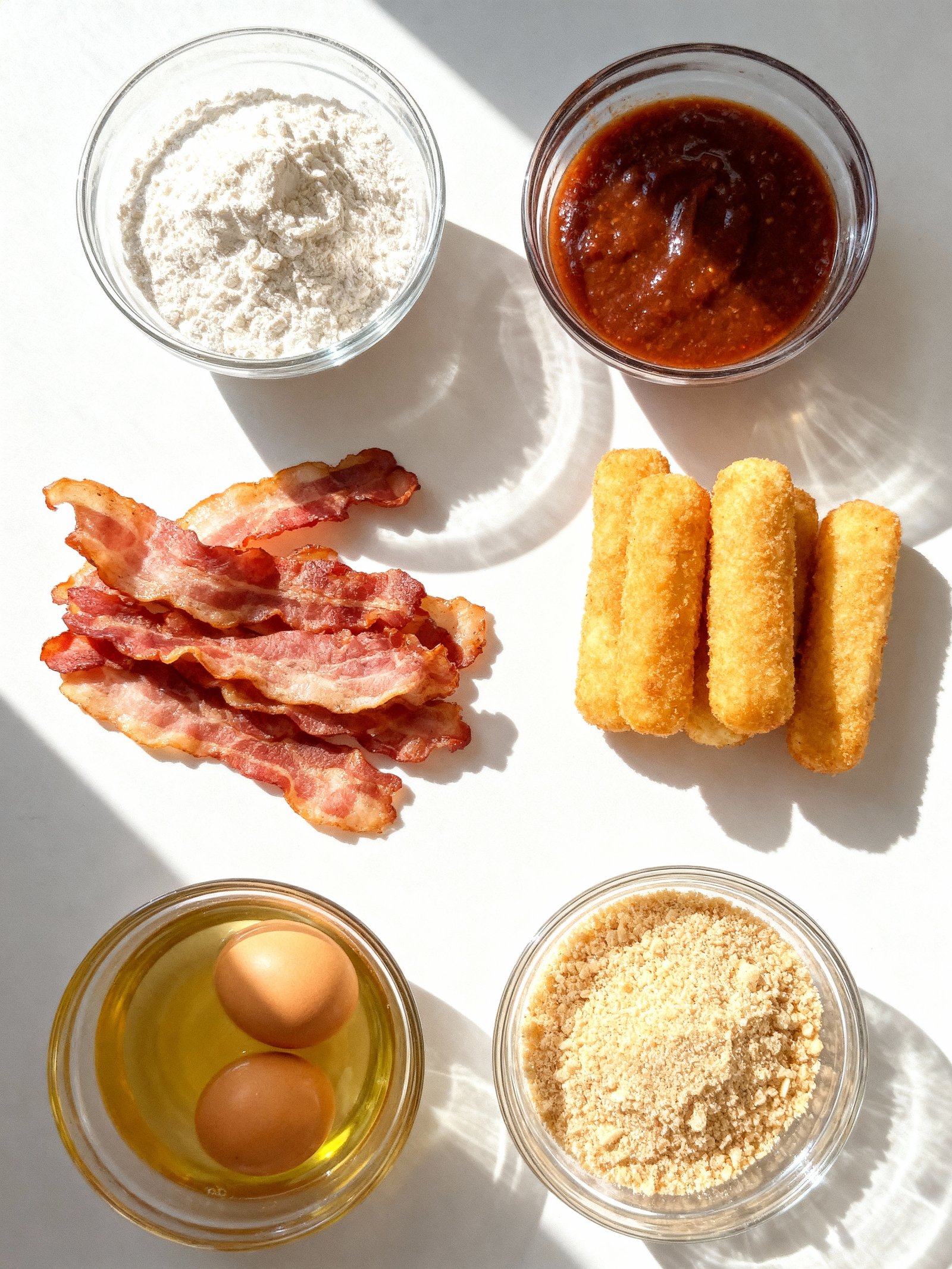 BBQ Bacon Mozzarella Sticks ingredients