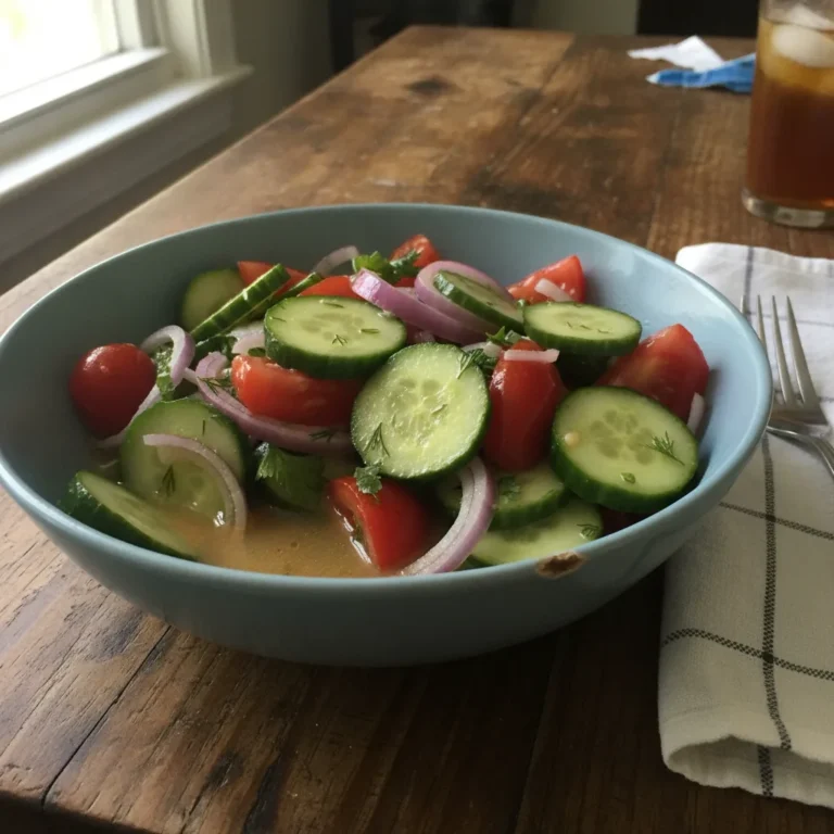 Marinated Cucumber Onion and Tomato Salad Recipe