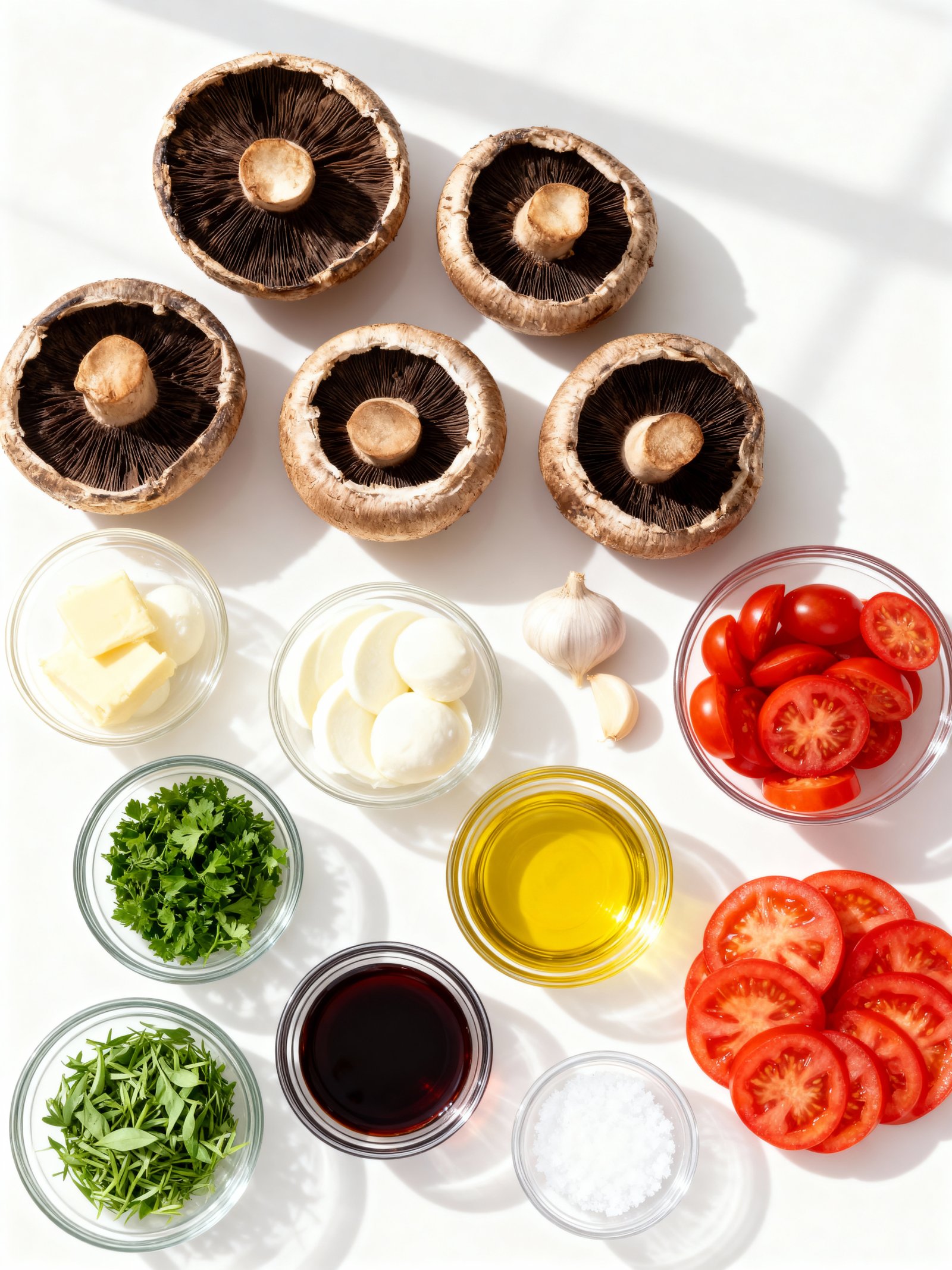 Caprese Stuffed Mushrooms ingredients