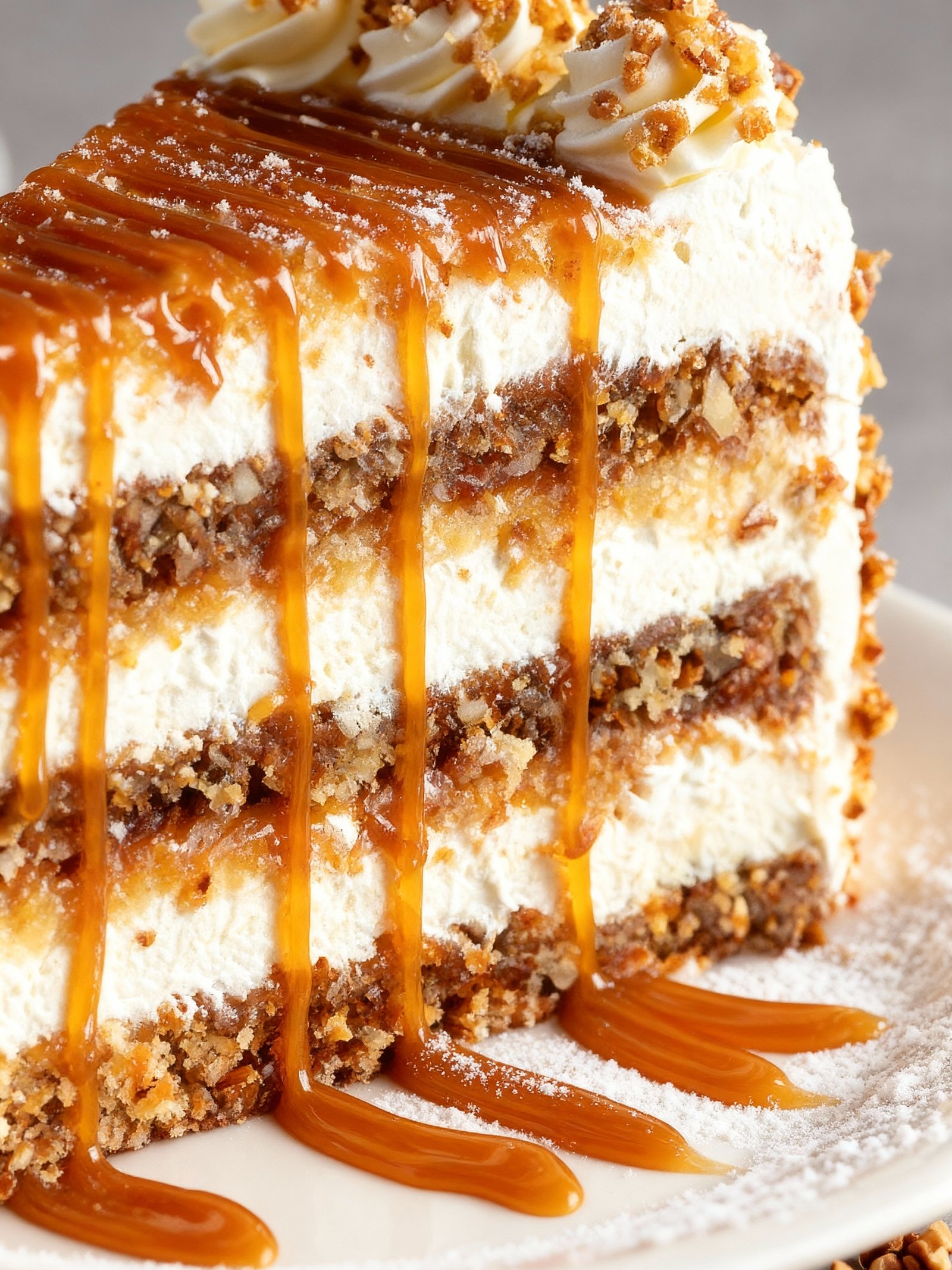 Caramel Crunch Layer Cake finished