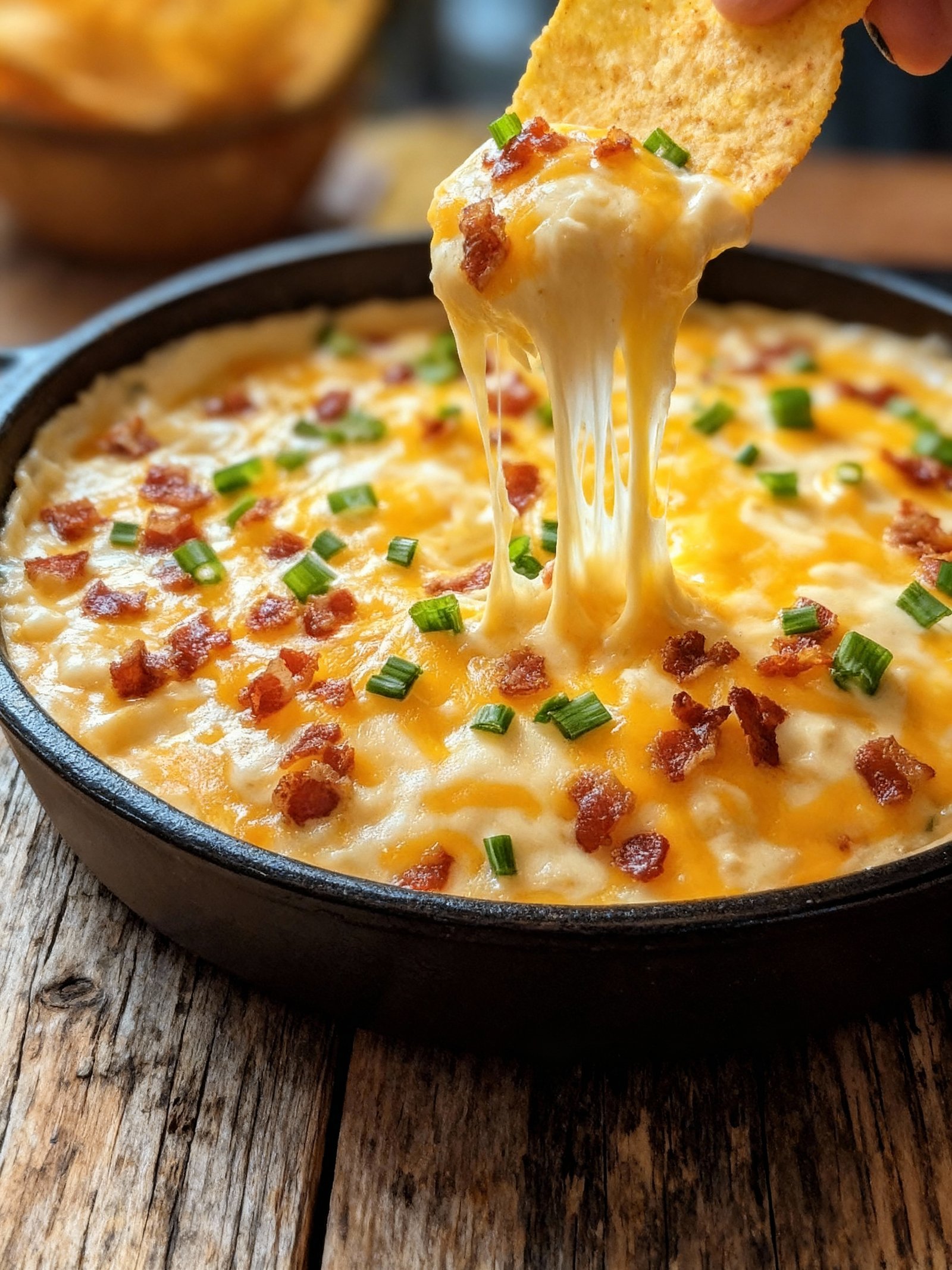 Cheddar Ranch Crack Dip finished