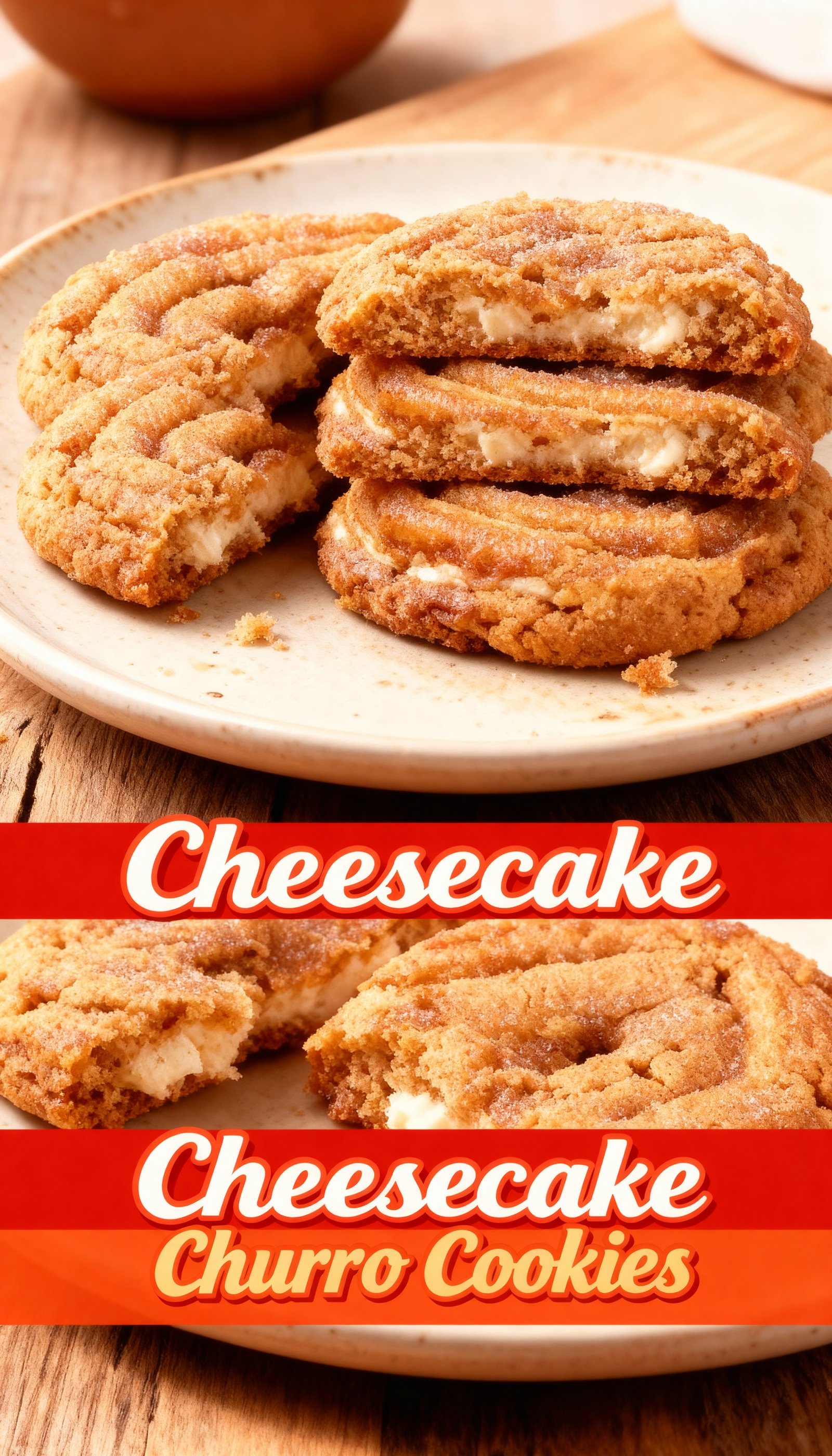 Cheesecake Churro Cookies finished