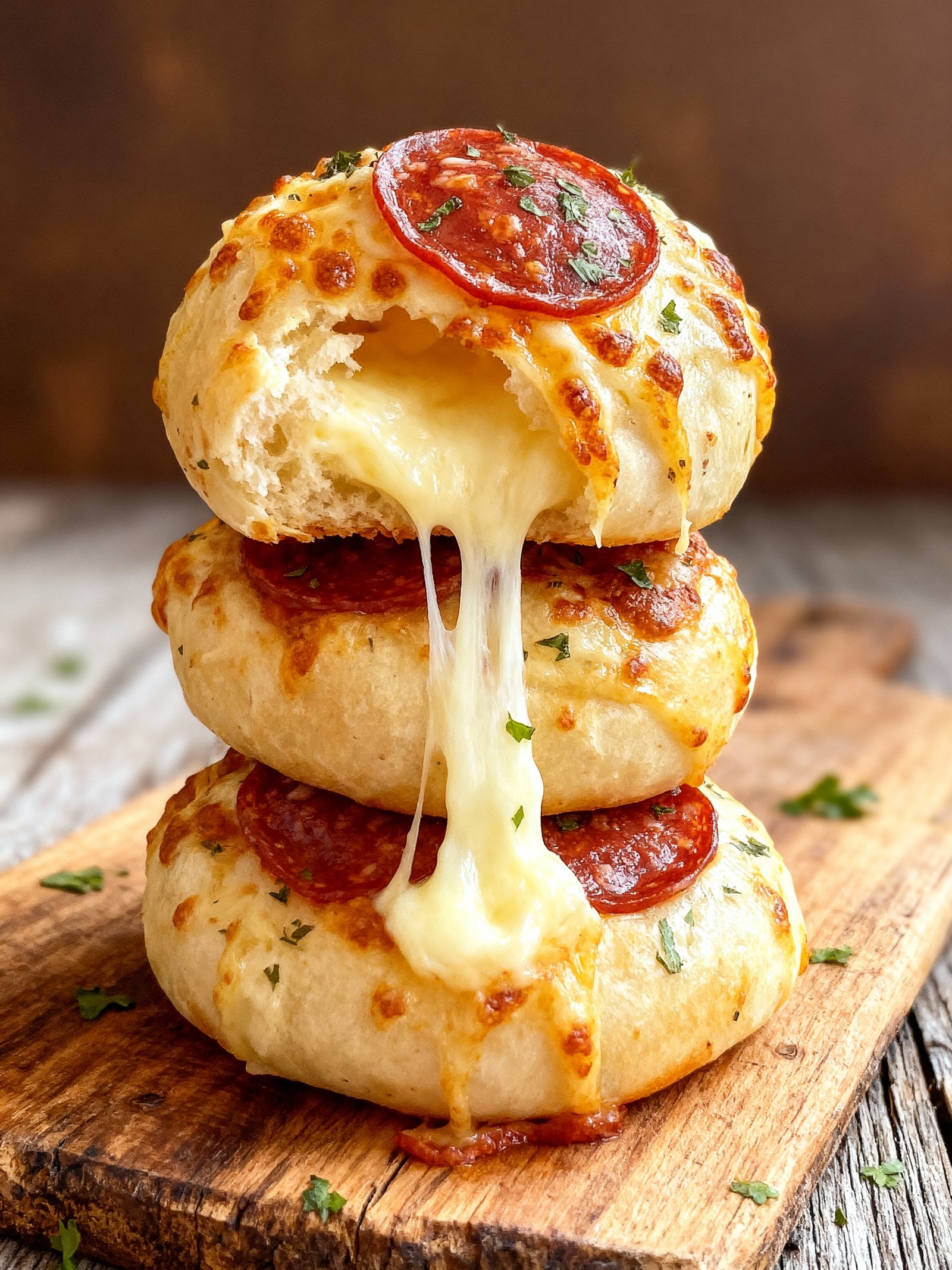 Cheesy Pepperoni Pizza Bombs finished