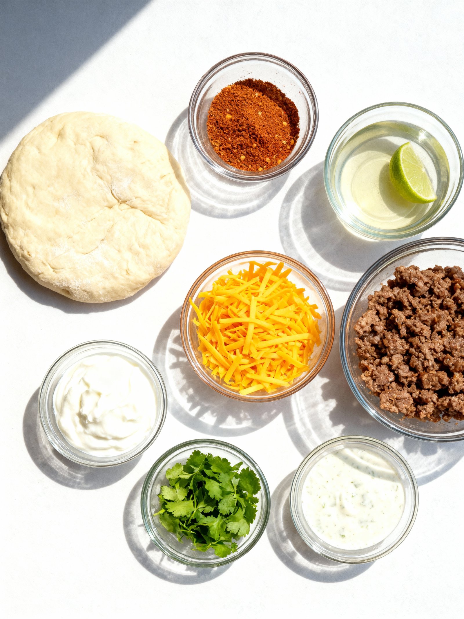Cheesy Taco Pinwheels ingredients