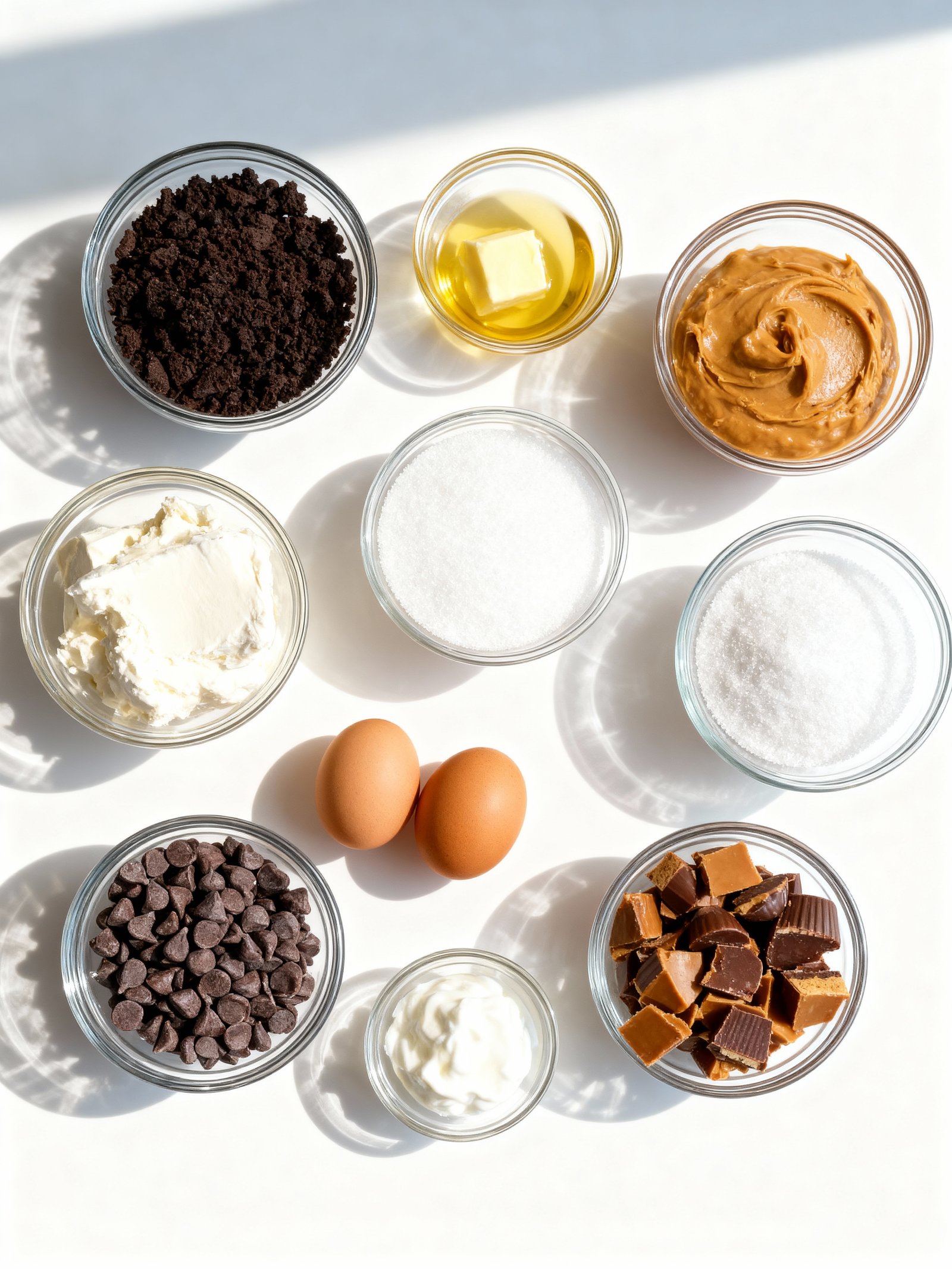 Chocolate Peanut Butter Cheesecake ingredients