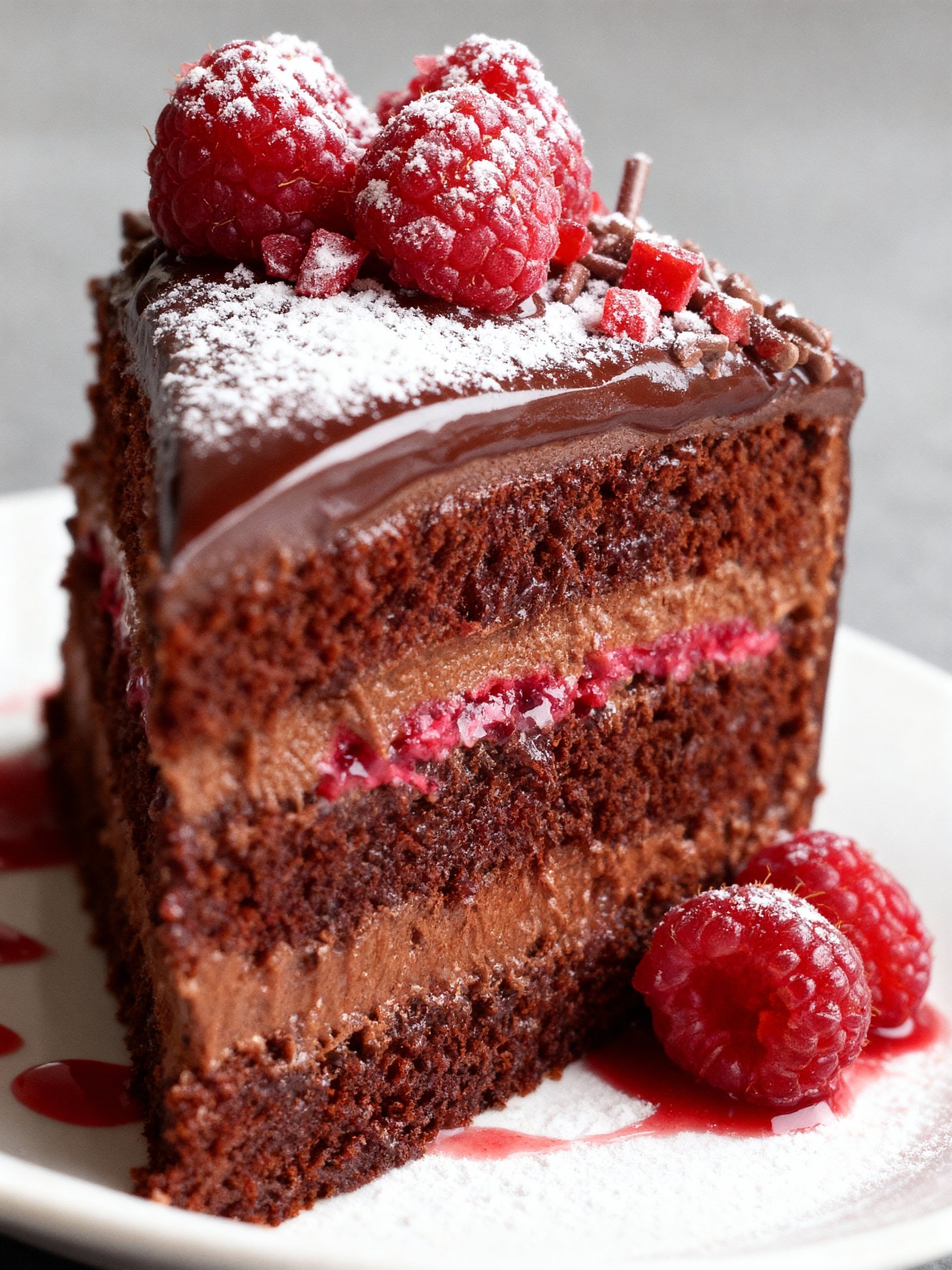 Chocolate Raspberry Cake finished