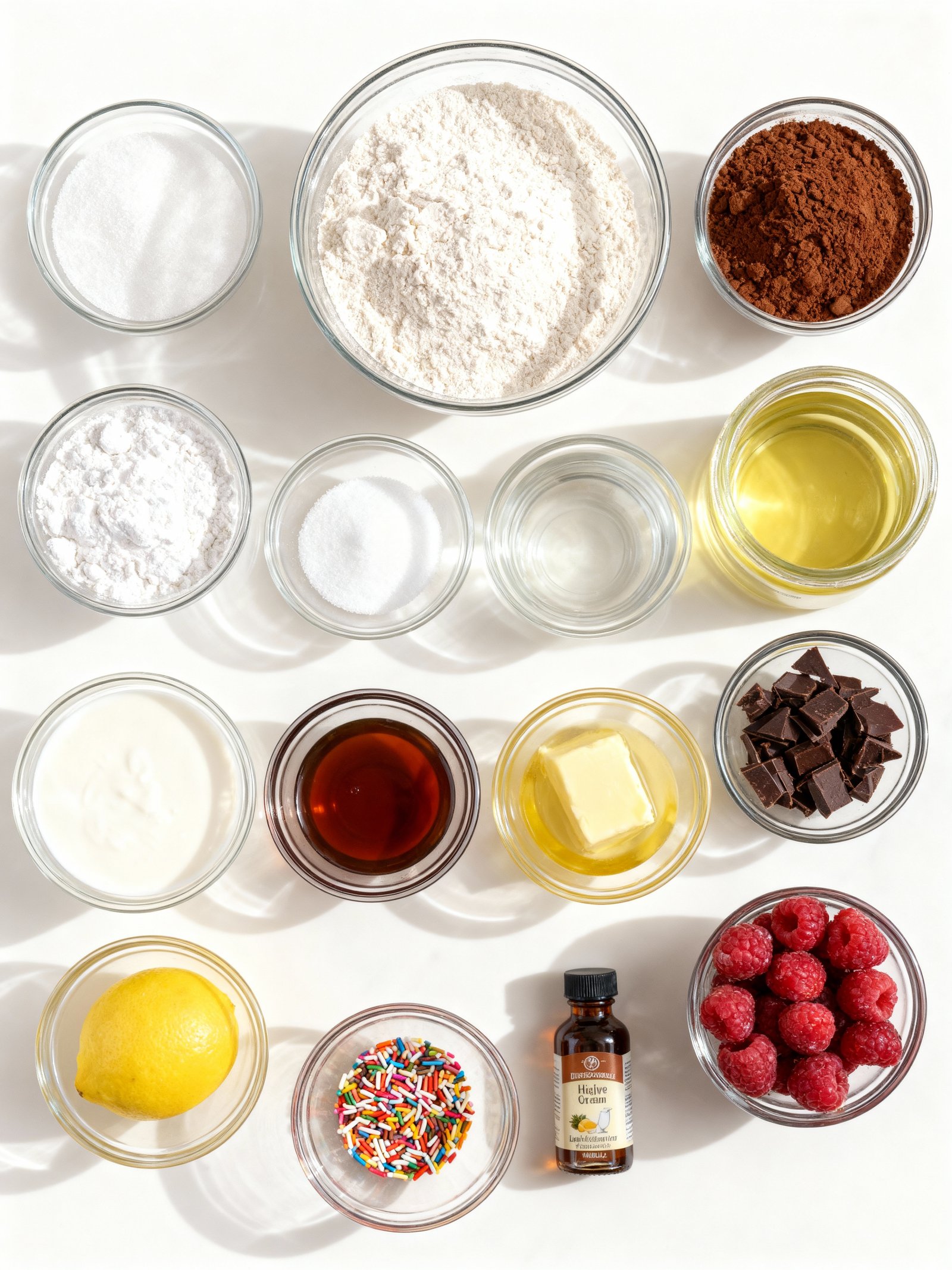 Chocolate Raspberry Truffle Cake ingredients