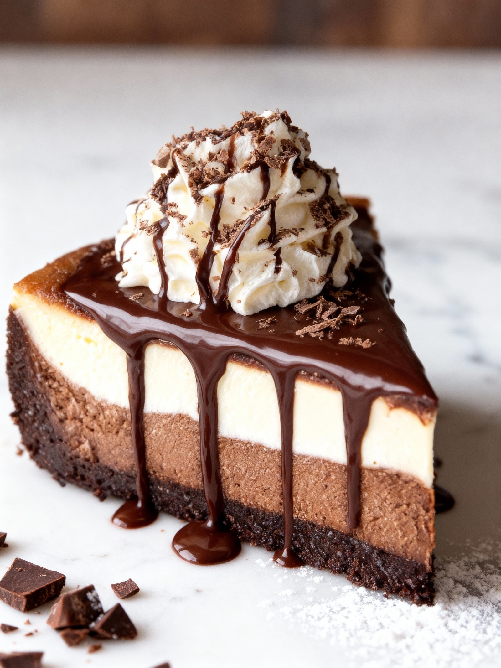 Chocolate Truffle Cheesecake finished