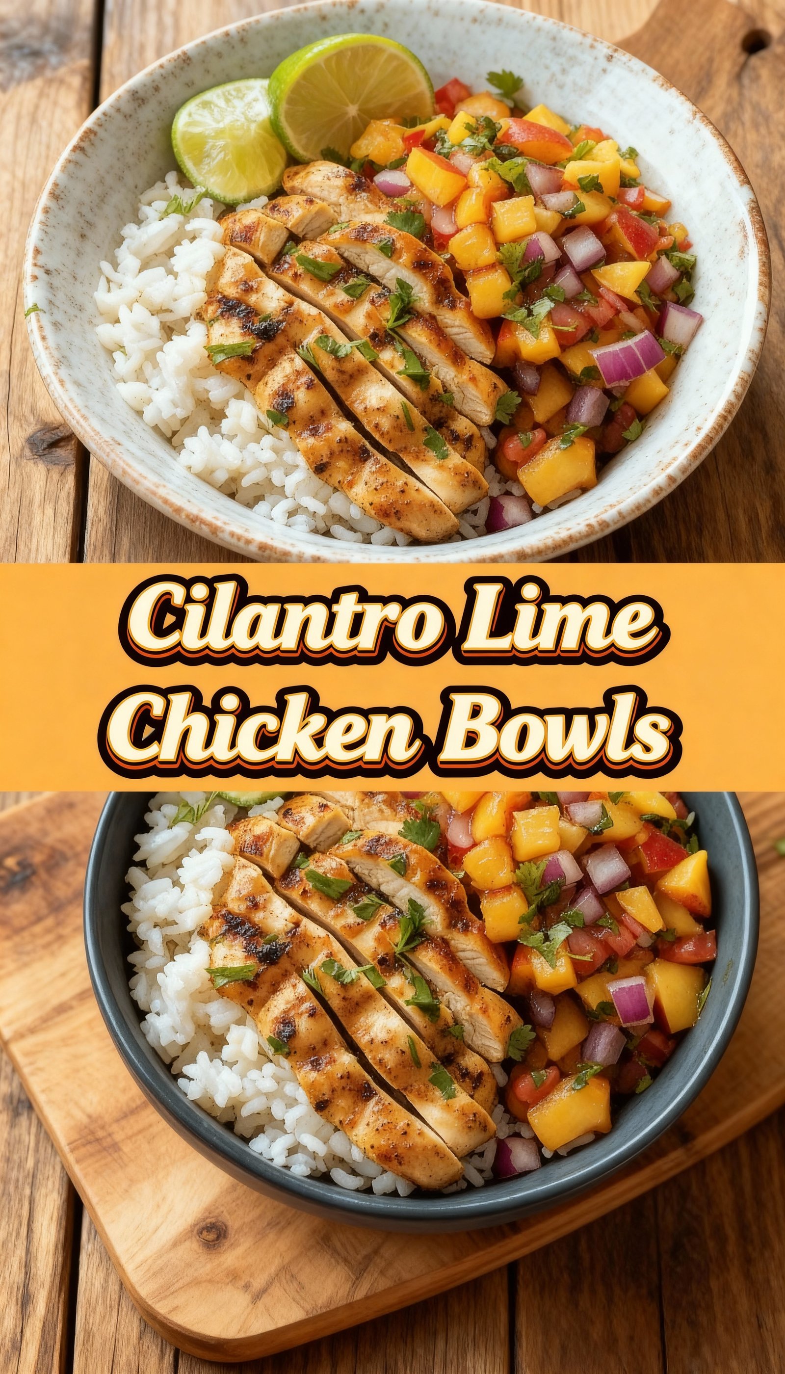 Cilantro Lime Chicken Bowls finished