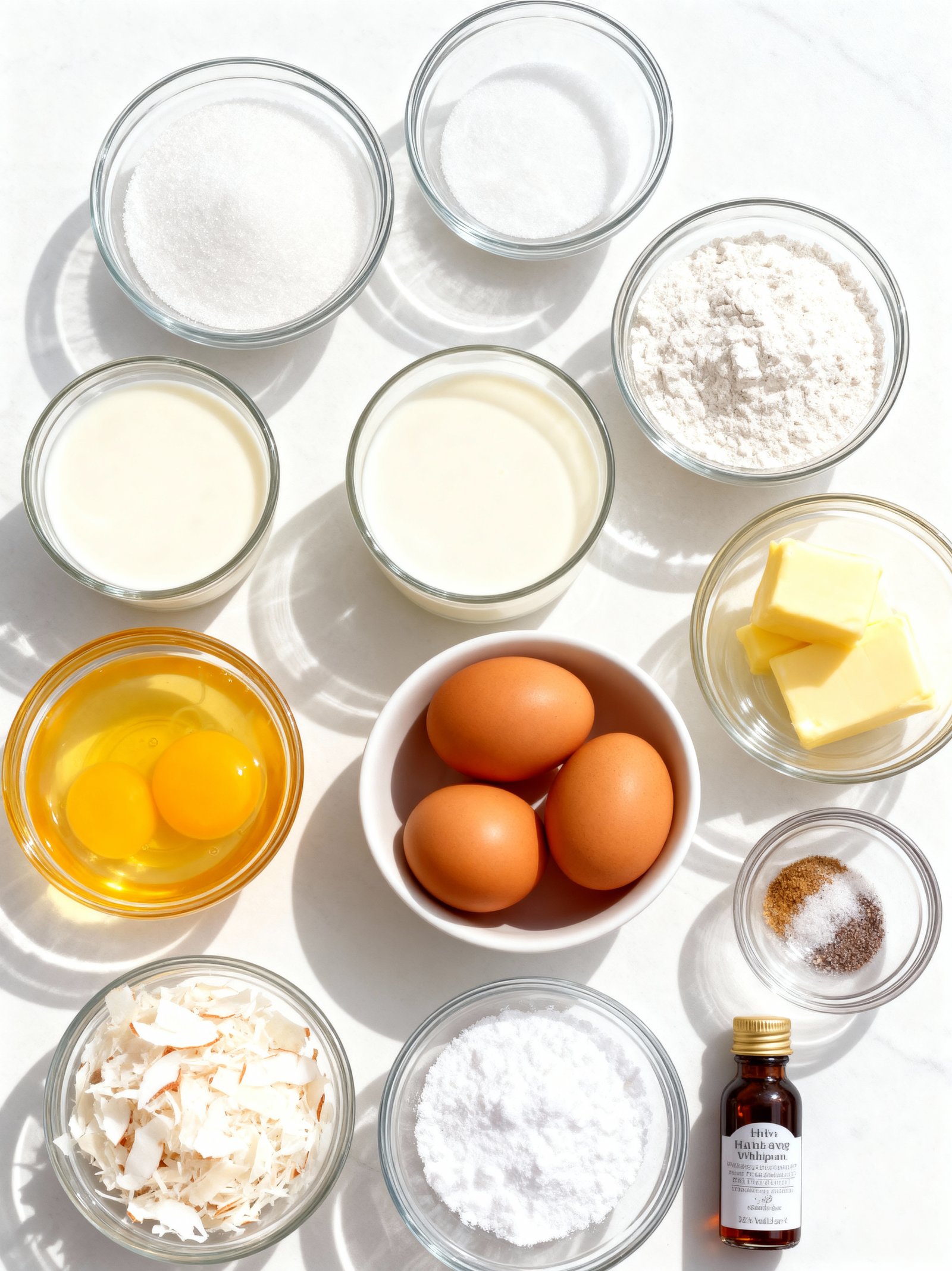 Coconut Cream Pie ingredients