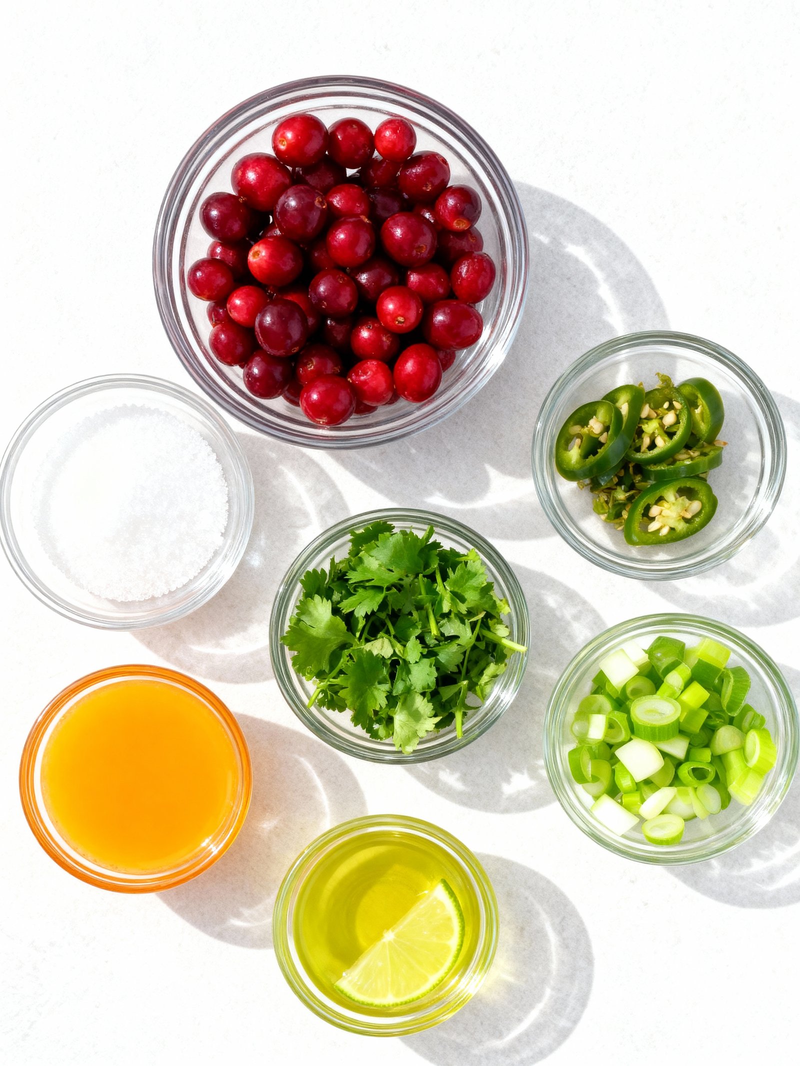 Cranberry Salsa ingredients
