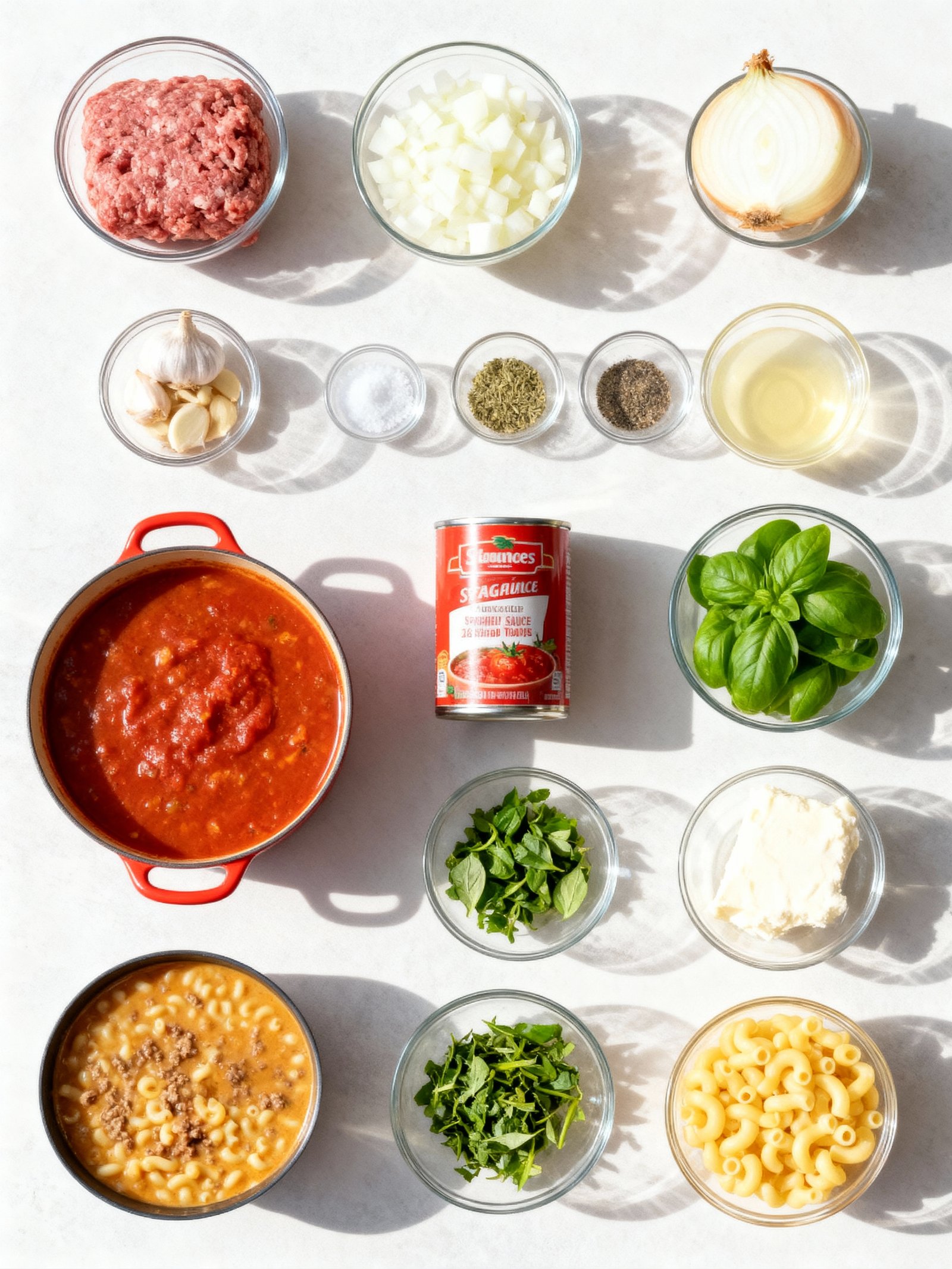 Creamy Beef Mac Soup ingredients