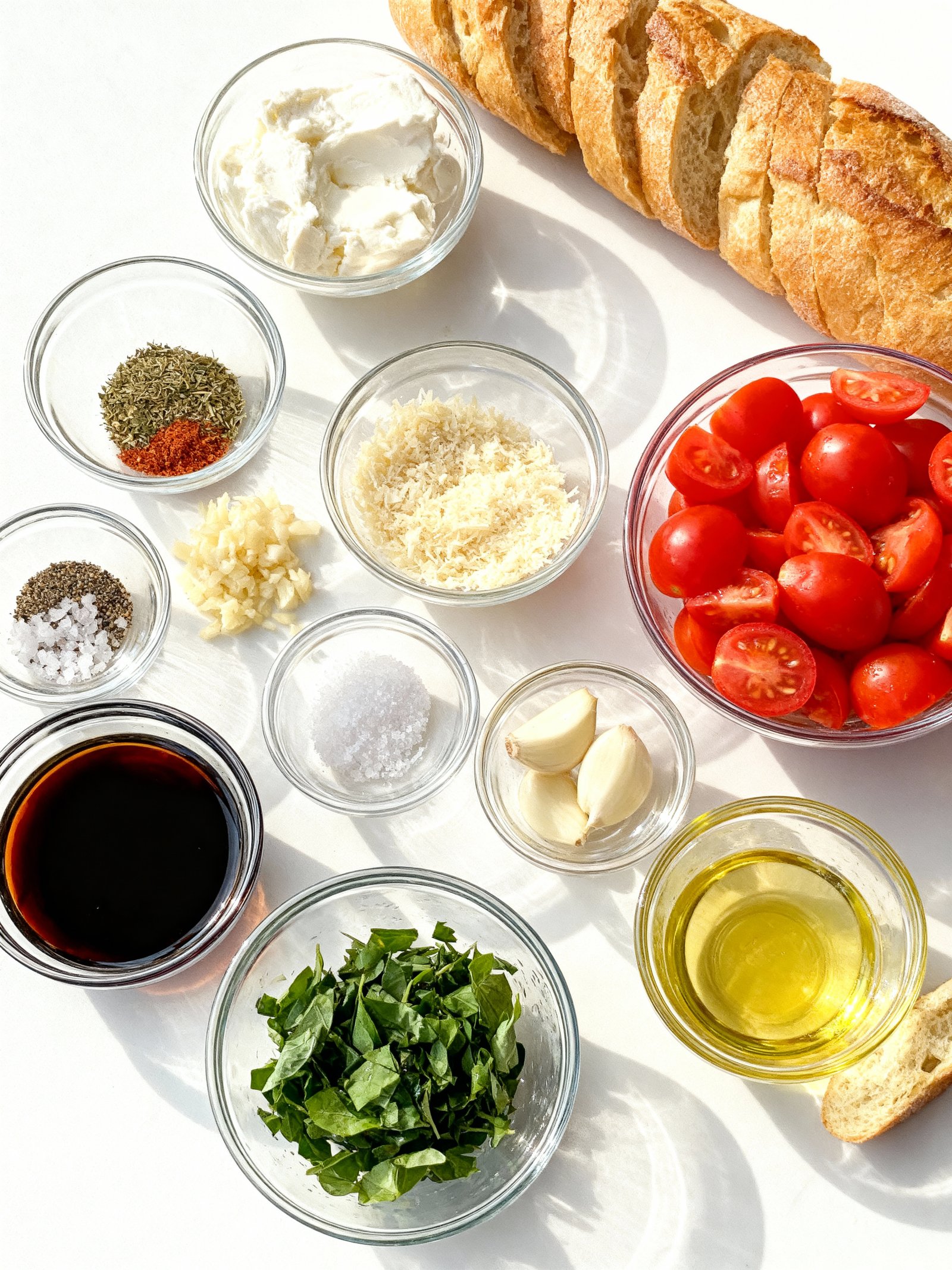 Creamy Bruschetta Dip ingredients