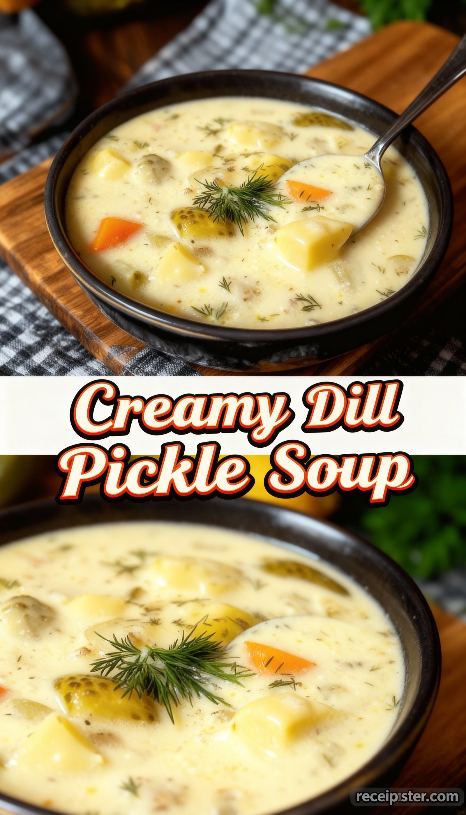 Creamy Dill Pickle Soup finished