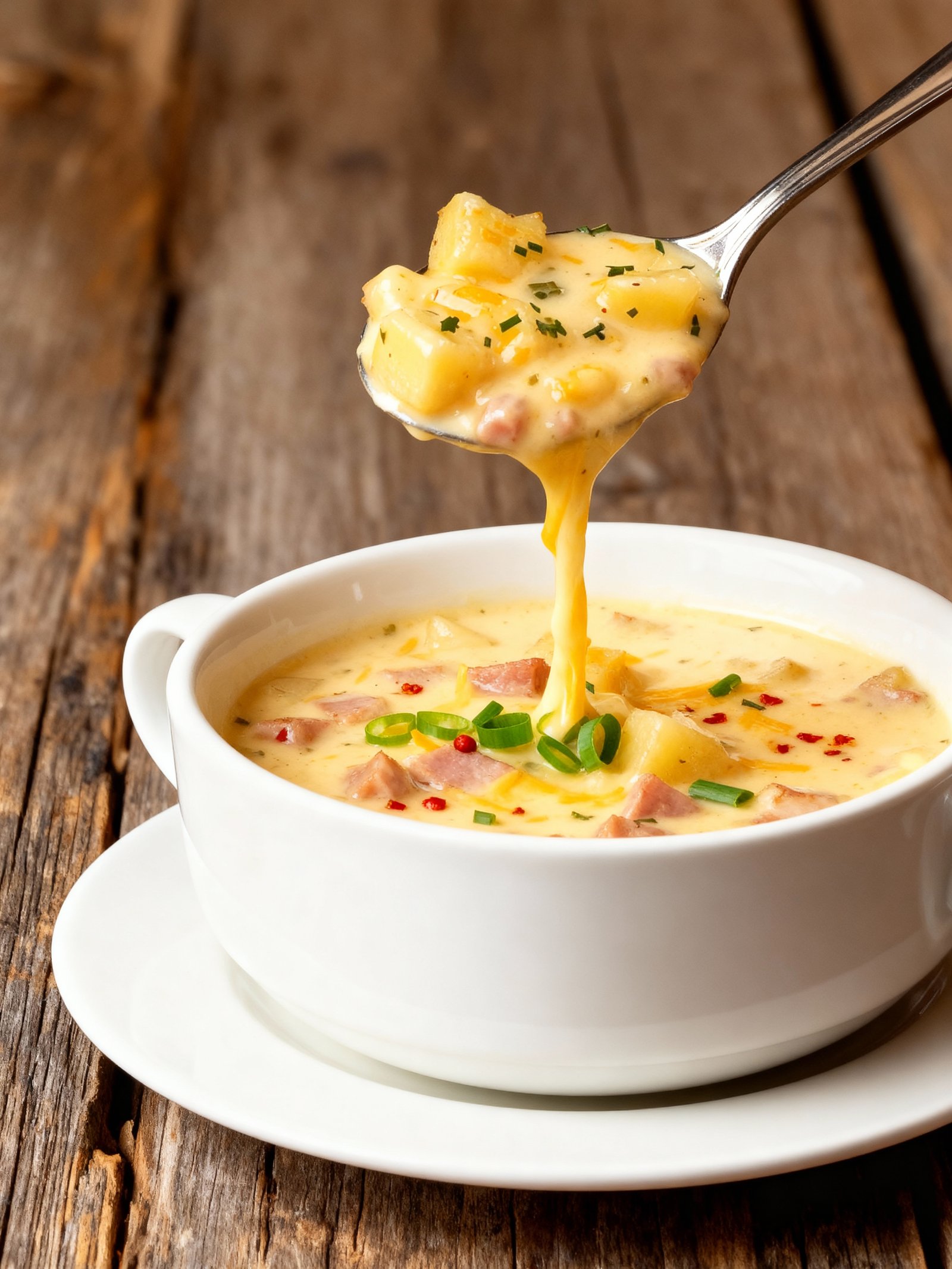 Creamy Ham Potato Soup finished
