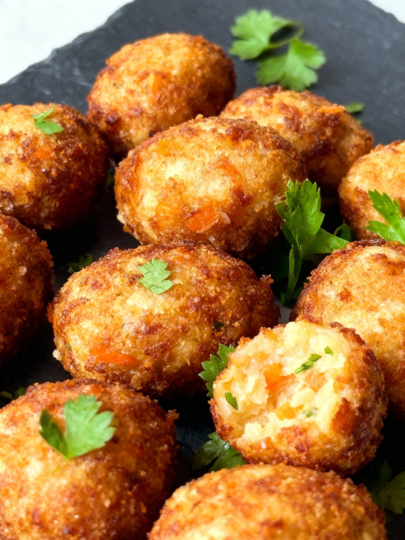 Crispy Carrot Potato Balls finished
