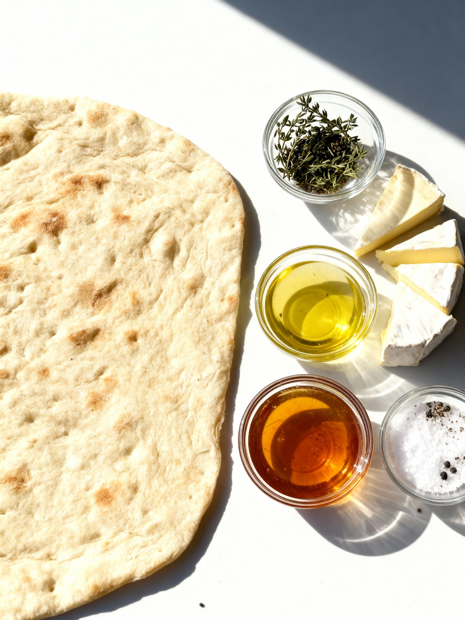 Crispy Flatbread with Brie ingredients