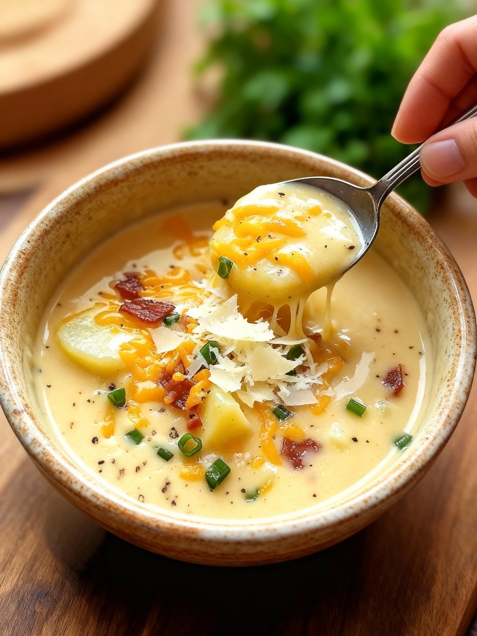 Crock Pot Crack Potato Soup finished