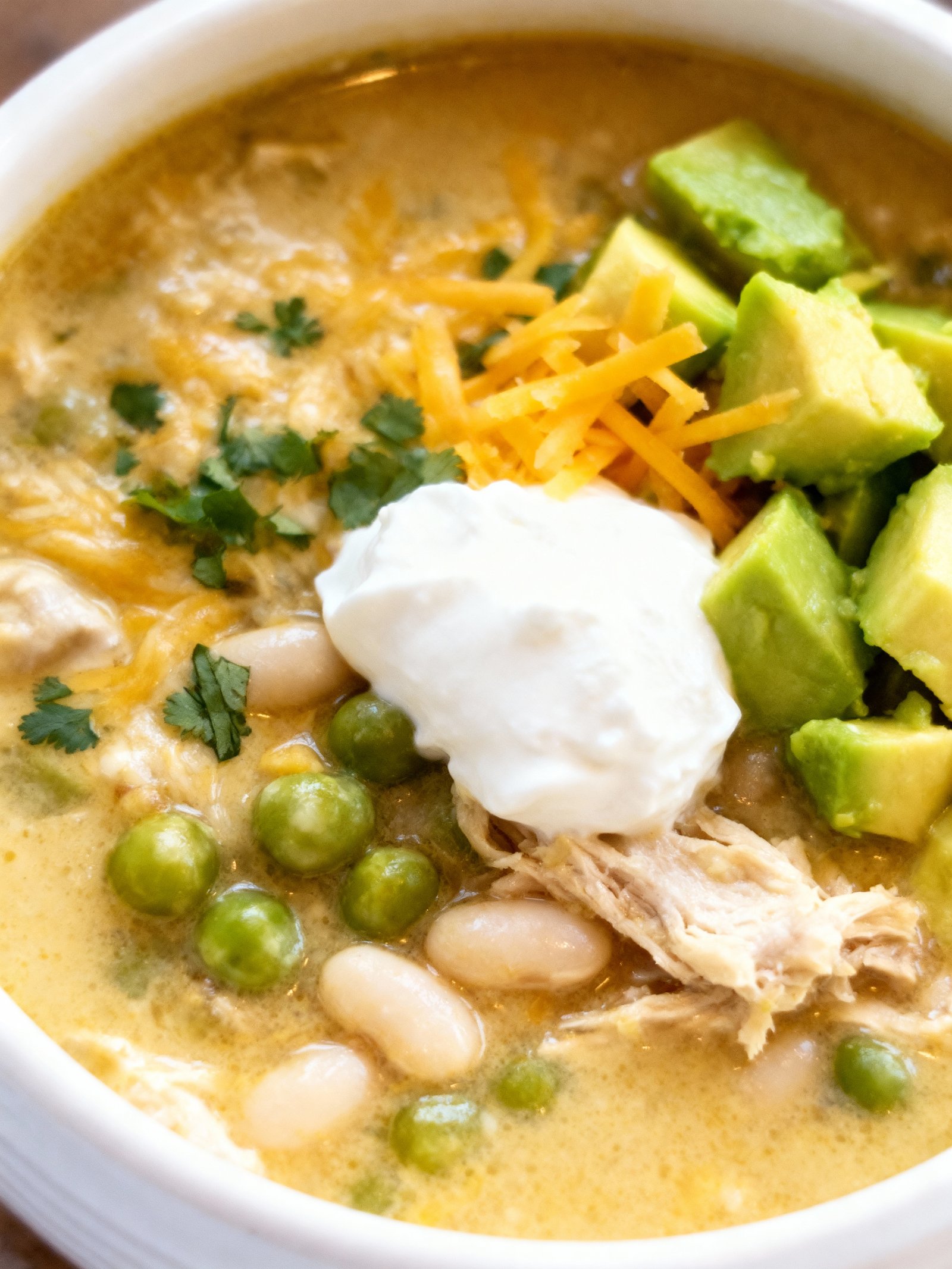 Crock Pot Green Enchilada Chicken Soup finished