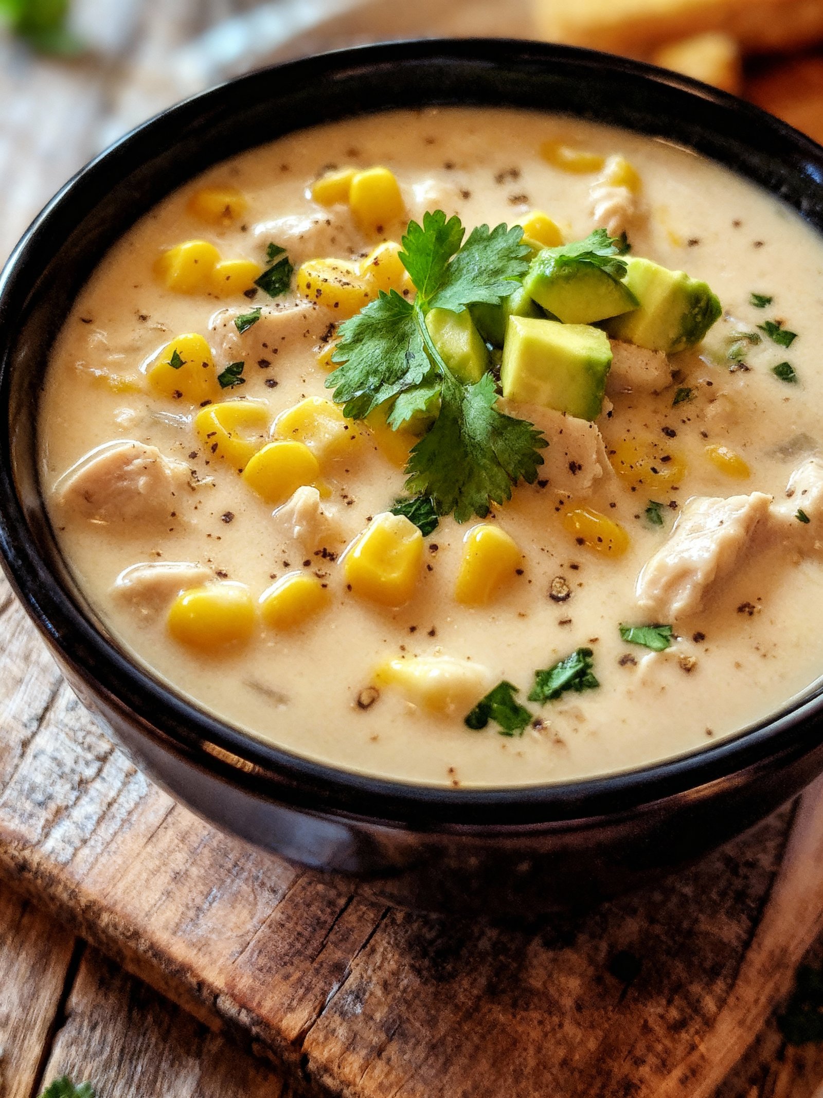 Crockpot Chicken Corn Chowder finished