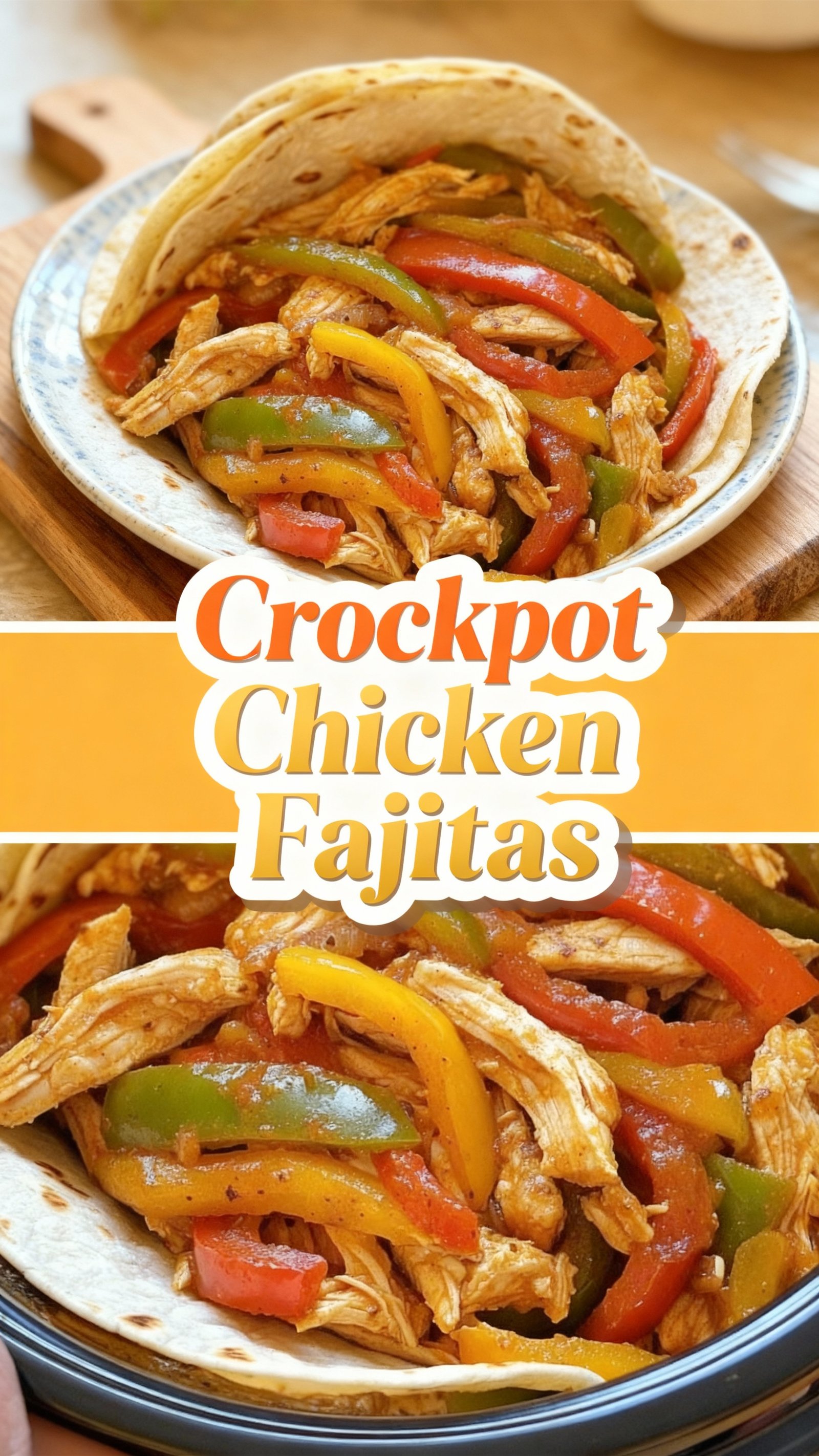 Crockpot Chicken Fajitas finished