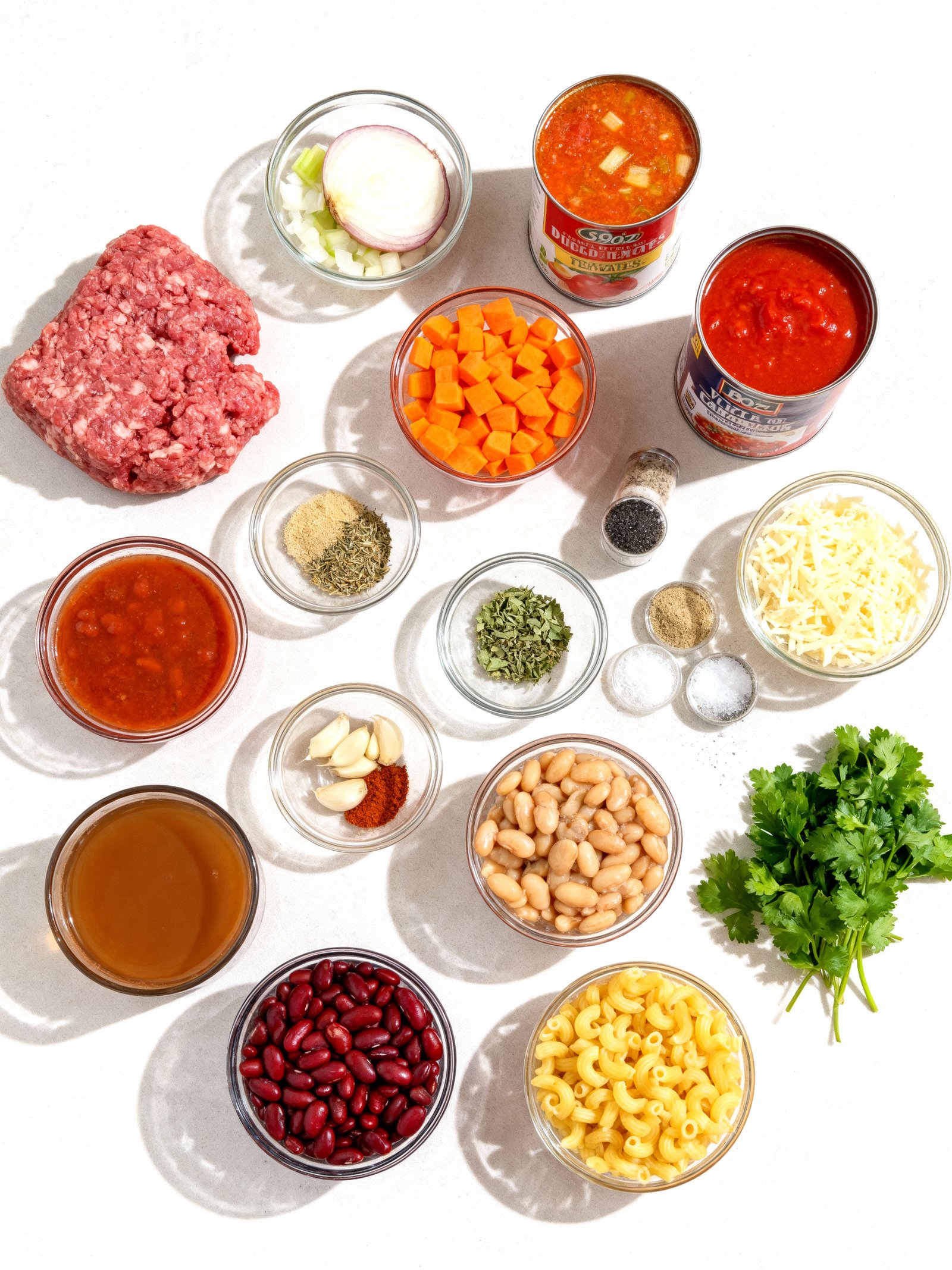 Crockpot Pasta Fagioli ingredients