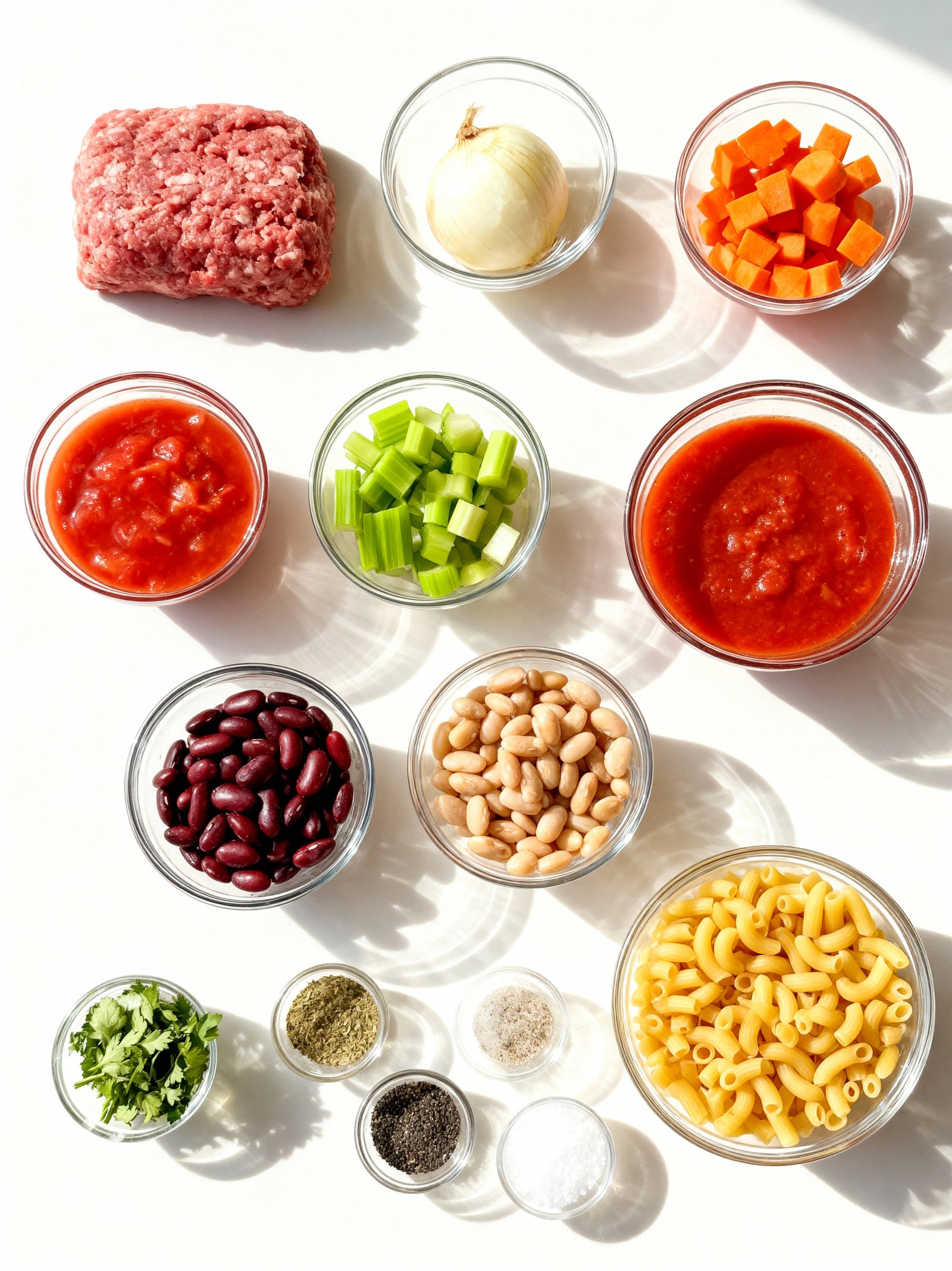 Crockpot Pasta Fagioli ingredients