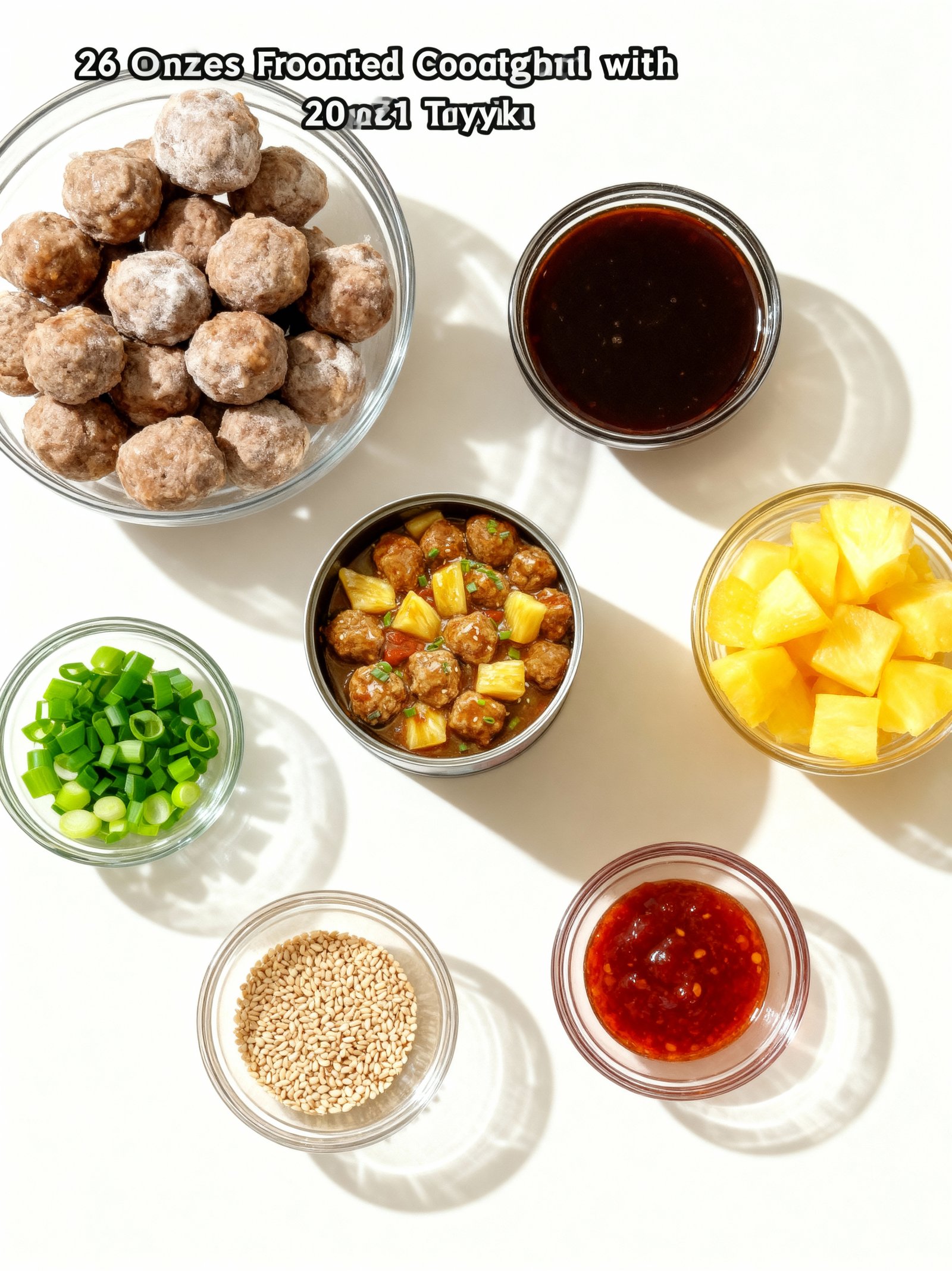 Crockpot Teriyaki Meatballs with Pineapple ingredients
