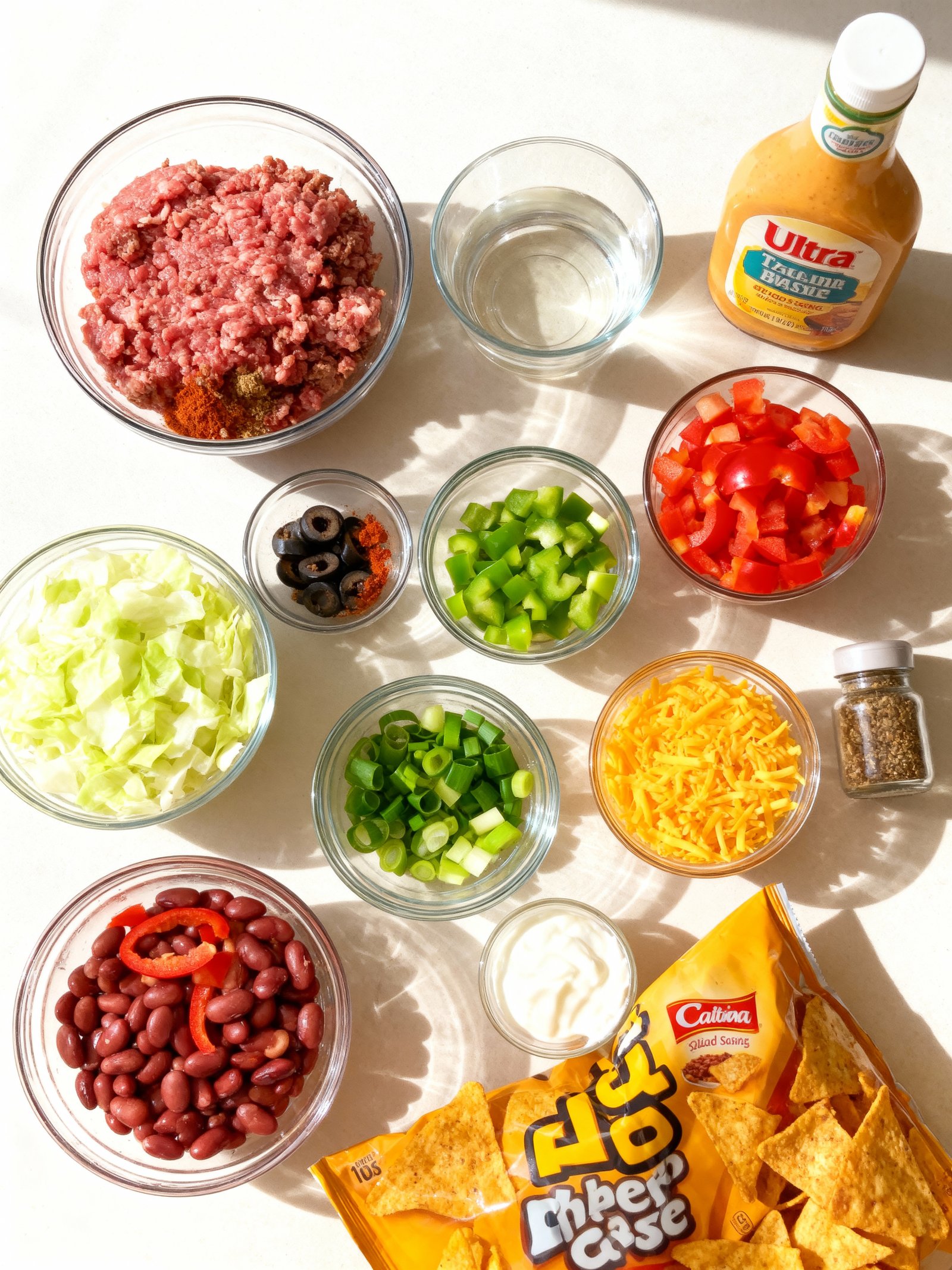 Dorito Taco Salad ingredients