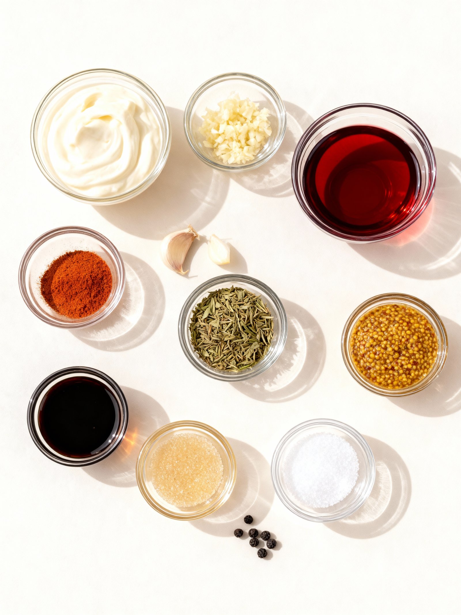 Easy Garlic Dressing Recipe ingredients